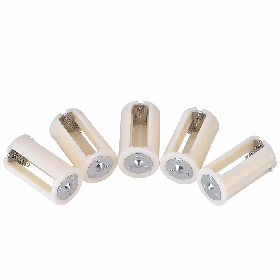 Conversor de batería -5 PCS. 3 x AA a 1 D Tamaño Paralelo Soporte de Batería Adaptador de Conversión Conmutador Conversor Carcasa