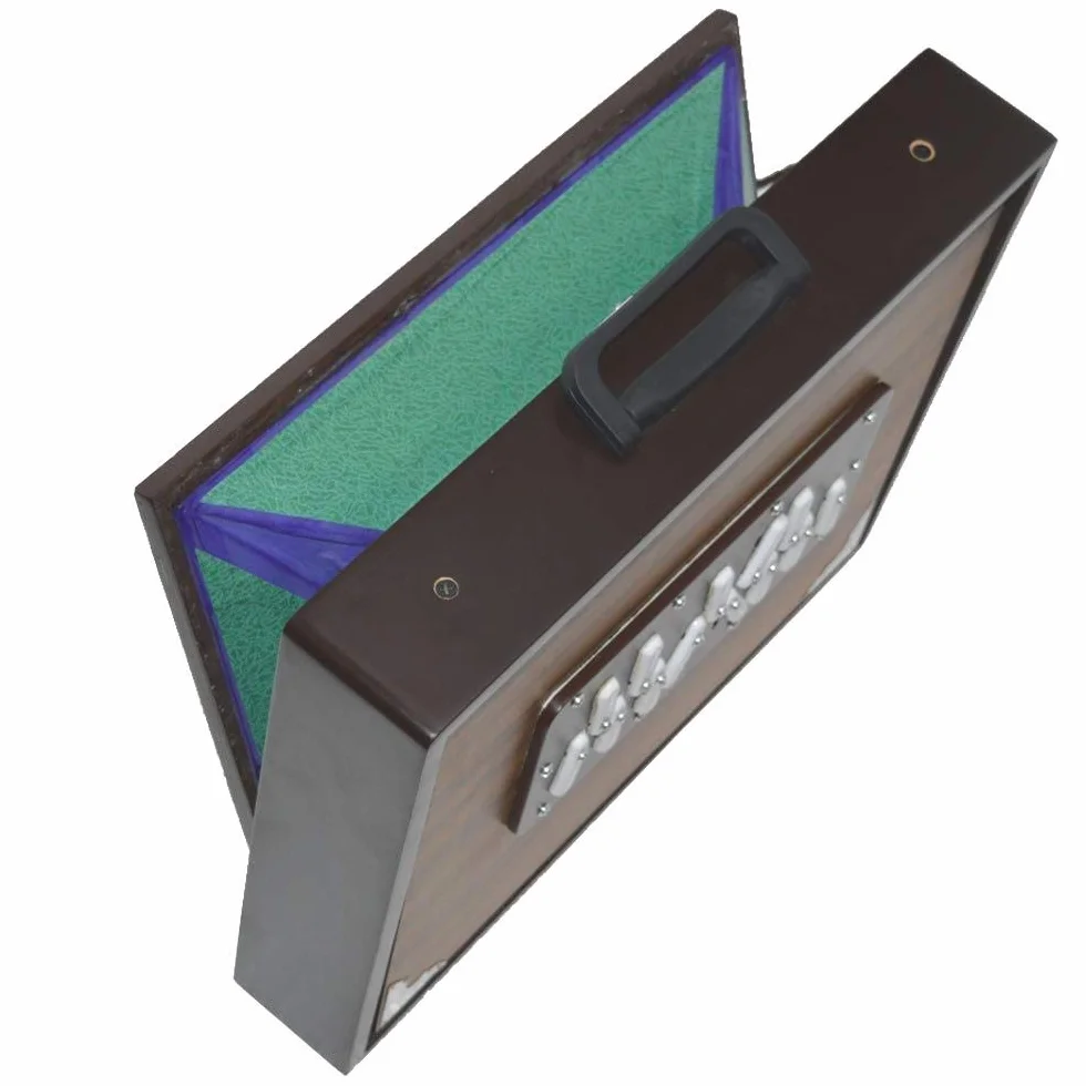 Caja Shruti de madera de teca con 13 notas de dron C-to-C, instrumento musical indio Shruthi