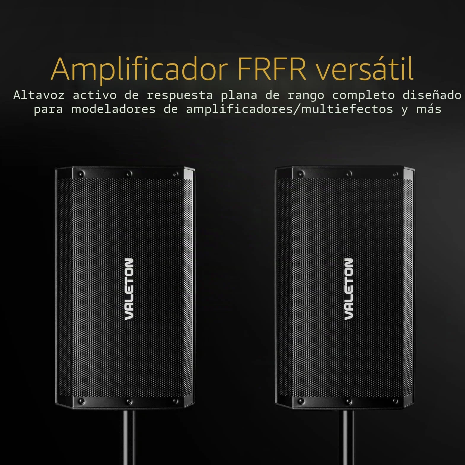 Valeton Altavoz activo FRFR de 10 pulgadas y 2 vías de 1300 vatios para modeladores de guitarra, bajo, multi FX y amplificador