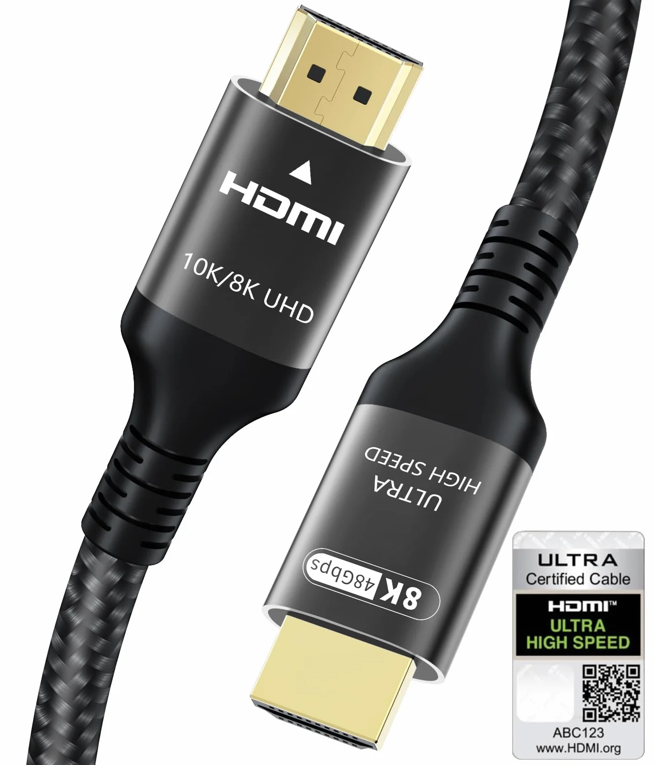 Cable HDMI 2.1 10K 8K 3M 48Gbps Ultra Alta Velocidad con Ethernet 4K 240Hz 165Hz 144Hz 120Hz eARC HDCP2.3 HDR10+