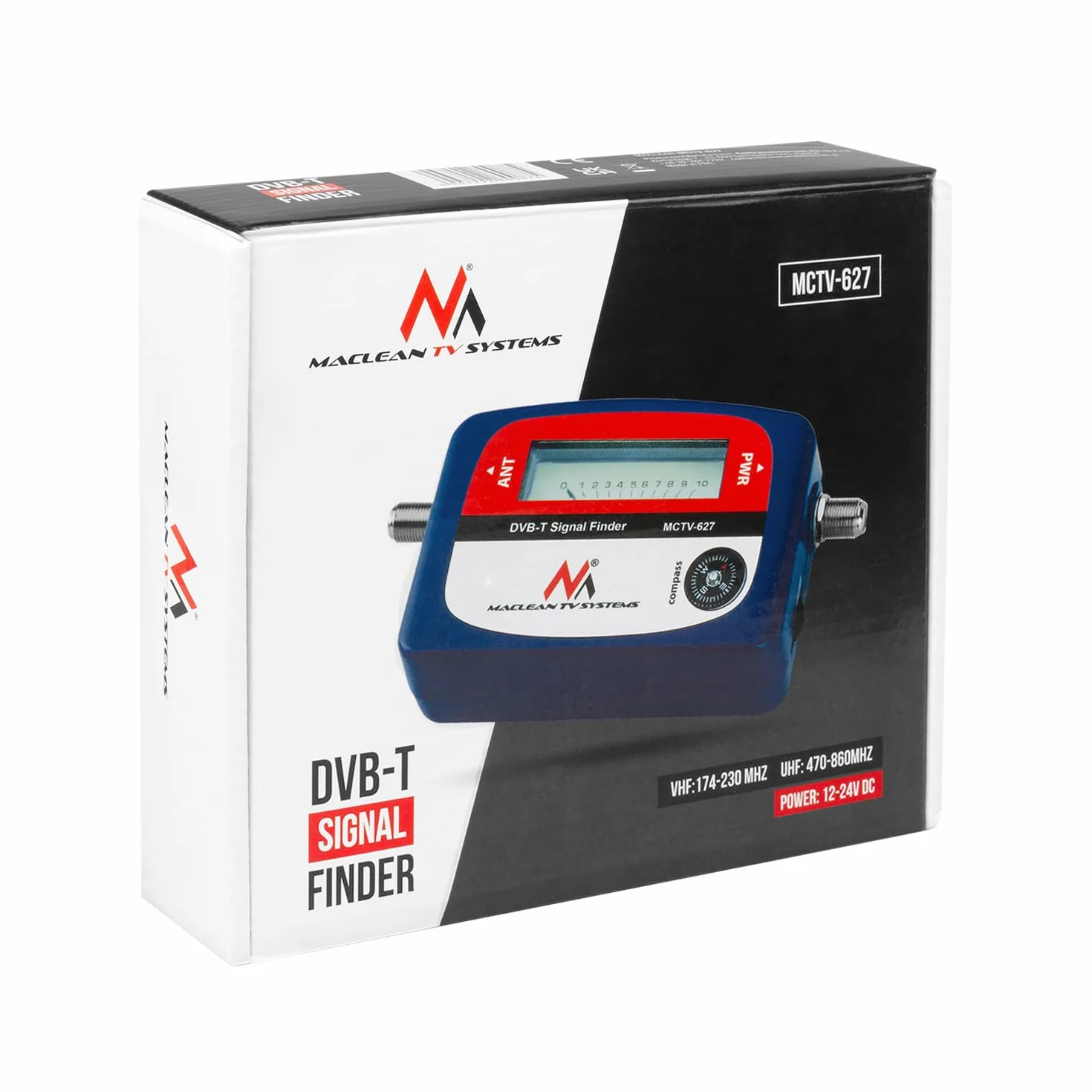 Maclean MCTV-627 - Localizador de señal terrestre DVB-T (VHF, UHF, TV, TNT)