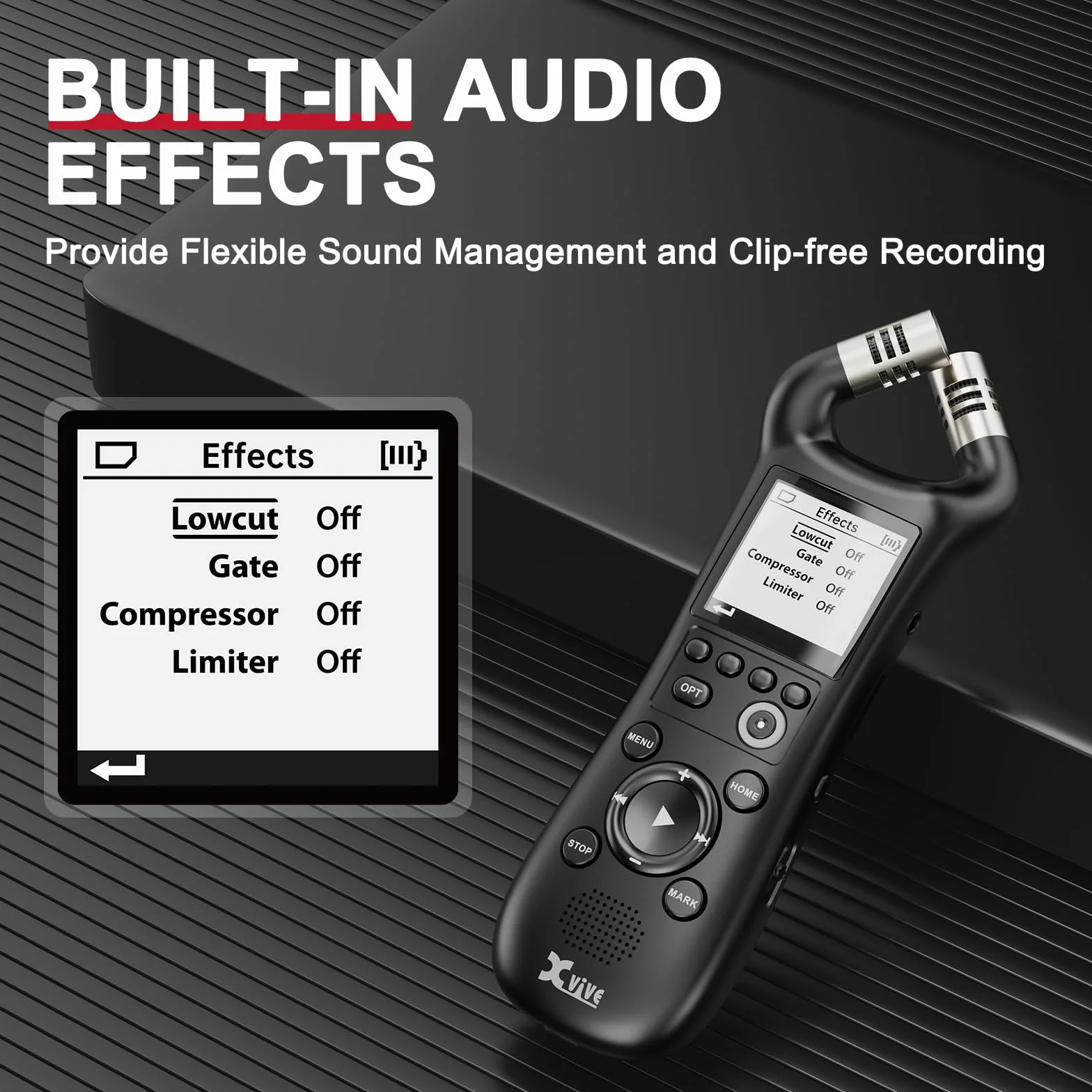 Xvive Grabadora estéreo portátil XV1-R e interfaz de audio (flotante de 32 bits)
