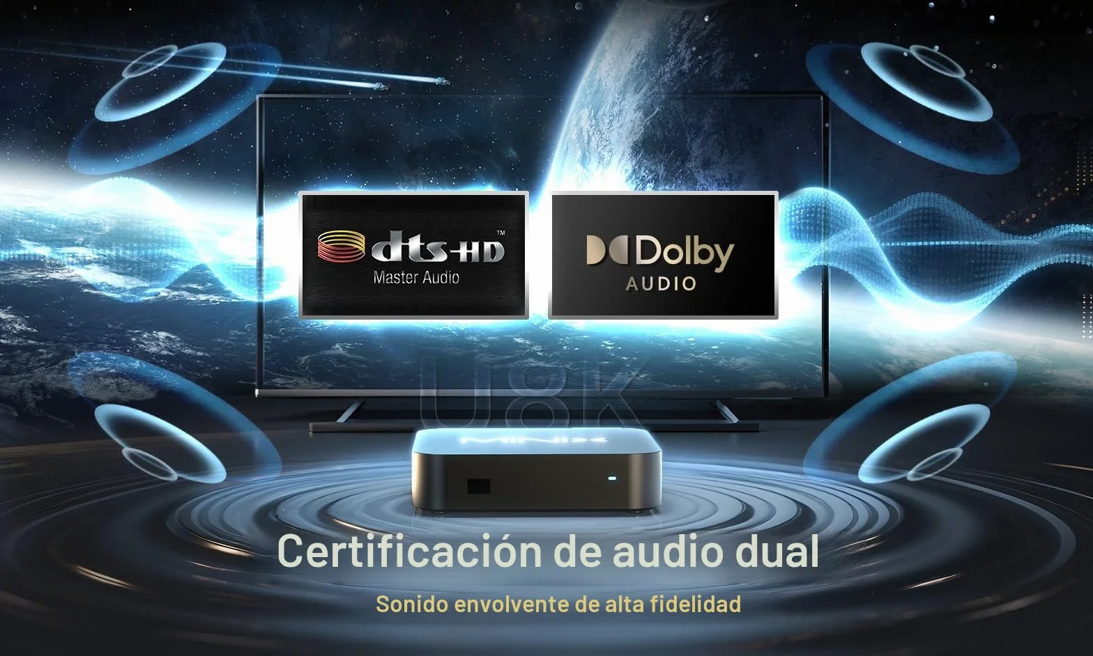 MINIX U8K Android Media Box 8K UHD 128GB eMMC 8GB RAM Dolby Vision Bluetooth