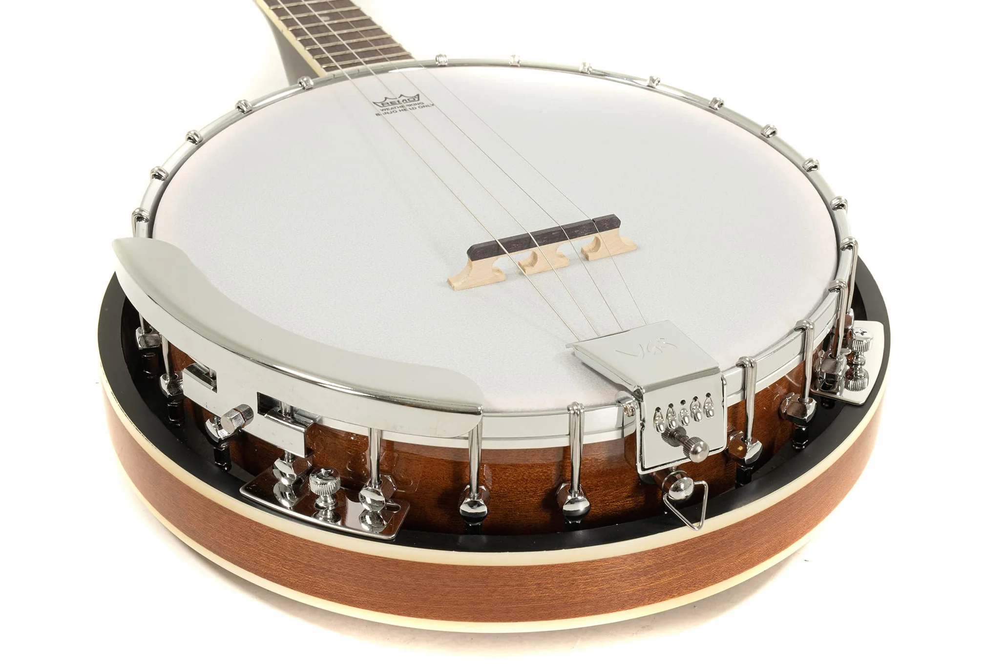 Gewa 505015 Banjo Select 4 Cuerdas, Parche Original Remo, con Estuche