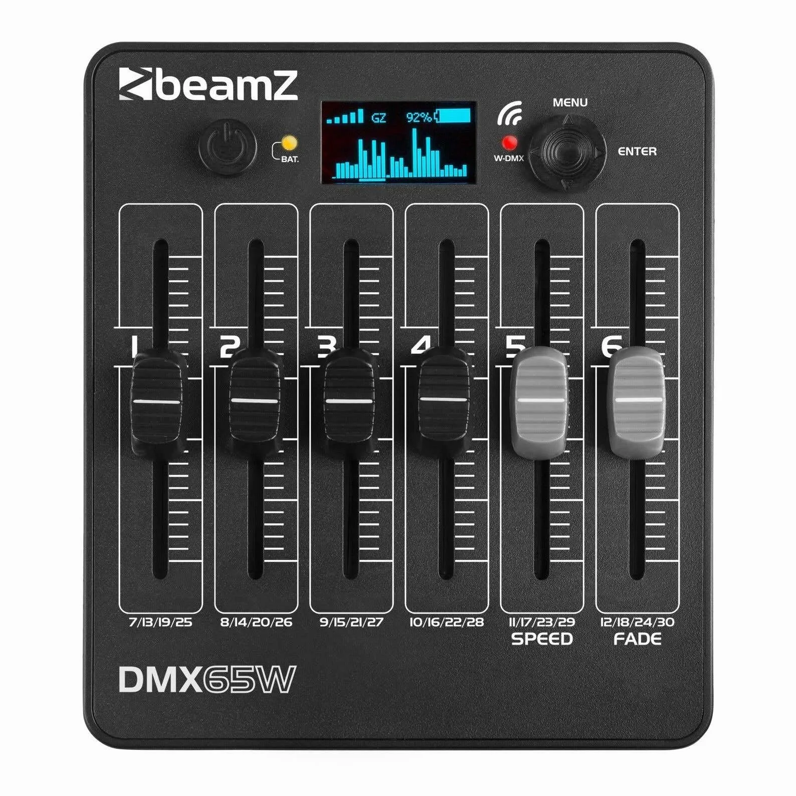 Beamz DMX65W Controlador Inalámbrico DMX Alimentado por Batería 154067