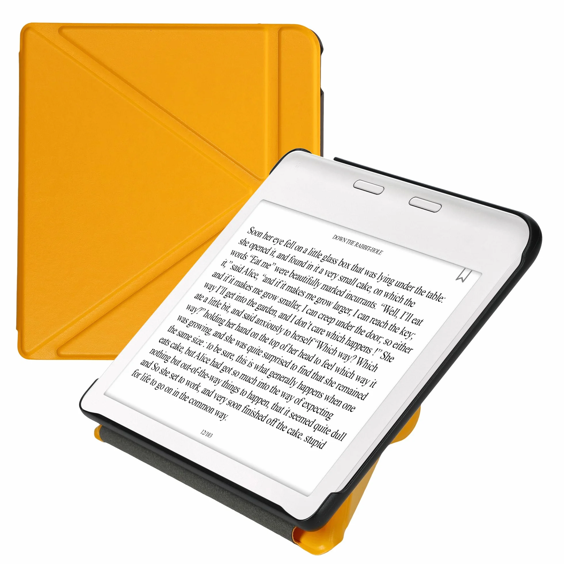 kwmobile Carcasa Kobo Libra Colour Funda con Soporte Cierre magnético Amarillo chillón
