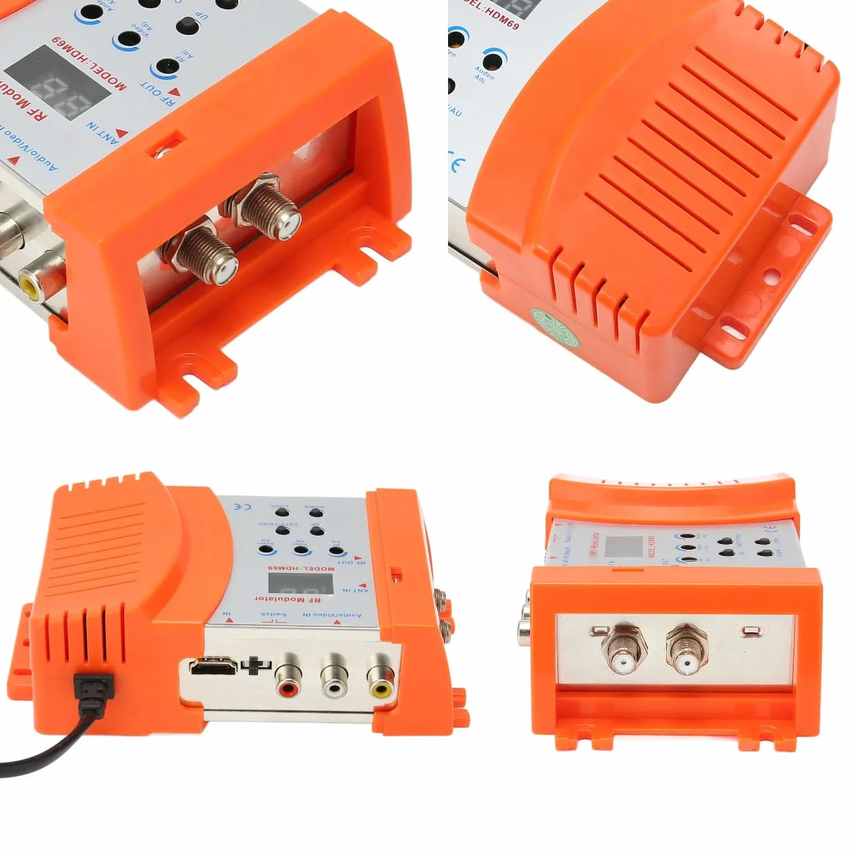 flexman Modulador HDMI, HD Multimedia Interface y AV a RF Modulador, HD 1080P Interfaz Multimedia, AV a RF Modulador HD Interfaz Multimedia RF Computadora de Frecuencia, Modulador Portátil Estándar