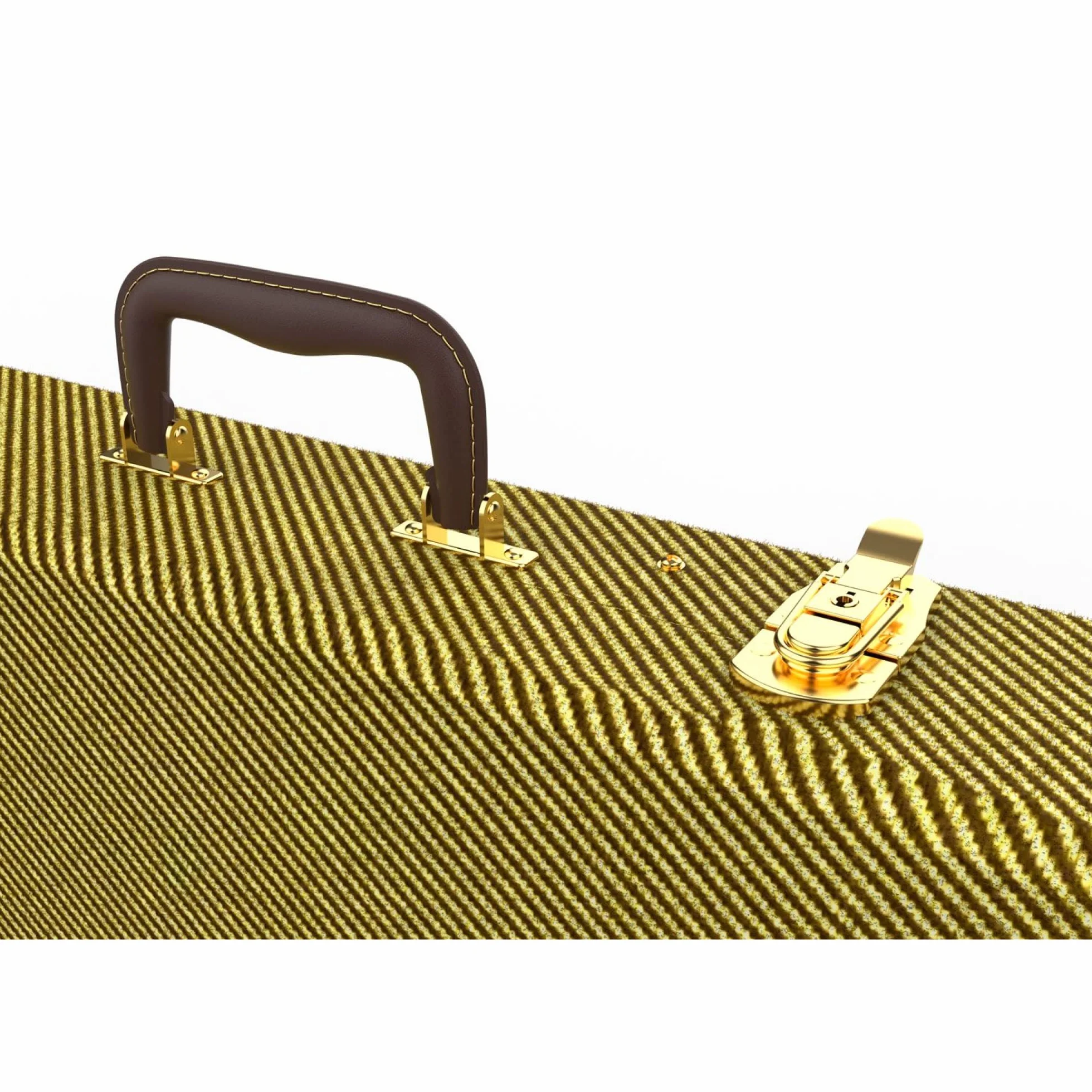 MONKEY LOOP Woodland Tweed - Estuche de Madera para Guitarra Eléctrica - Funda Rígida para Guitarra - Bolsillo Interior para Accesorios - Asa Ergonómica con Agarre Cómodo - Diseño Clásico
