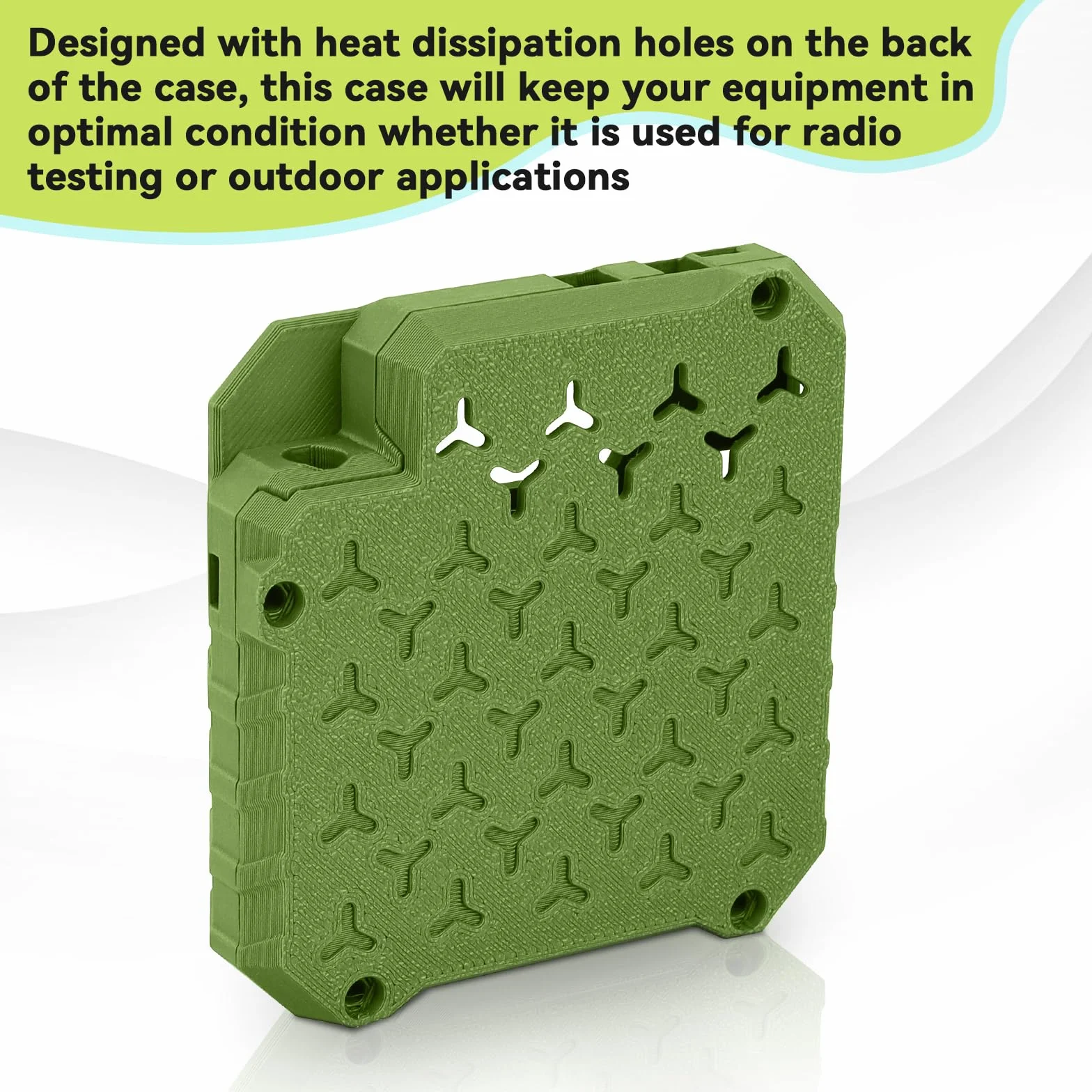 1 paquete ESP32 para carcasa Heltec V3, placa de desarrollo LoRa, carcasa de malla con conector de antena e interfaz tipo C (N33, verde militar)