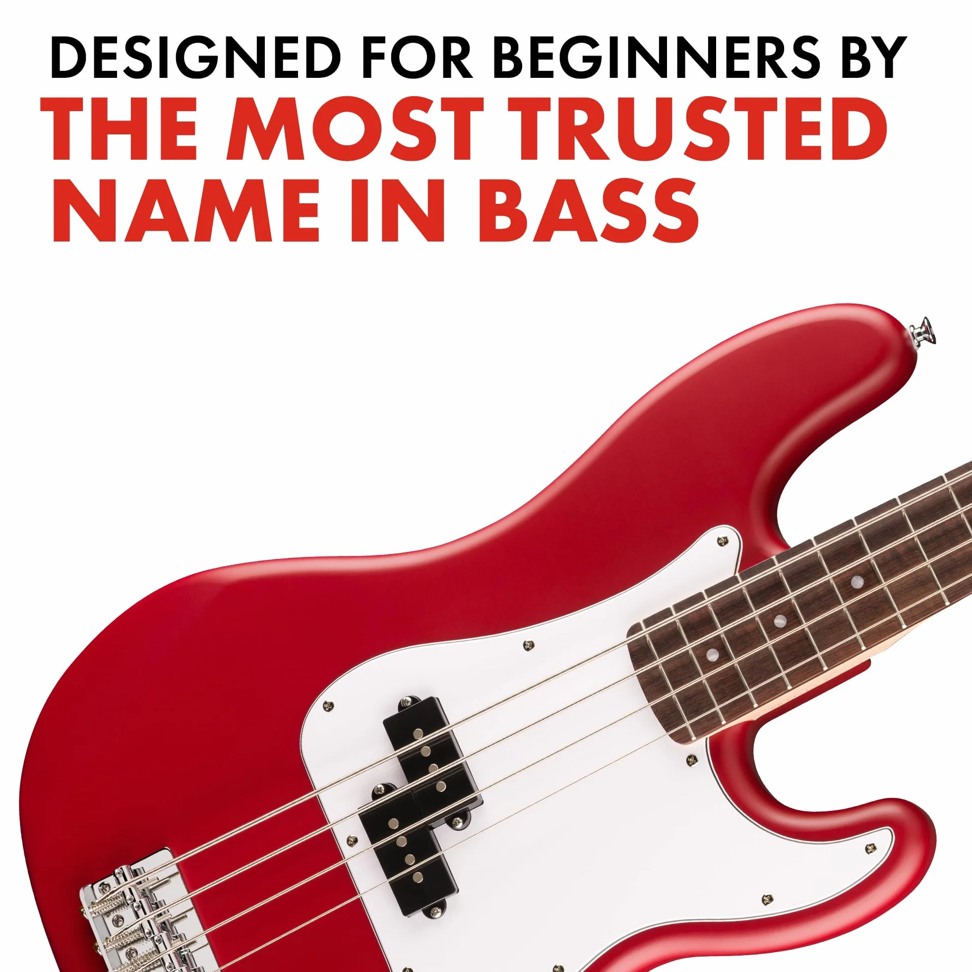 Fender Squier Debut Series Precision Bass Guitarra Bajo, Guitarra para Principiantes, con 2 Años de Garantía, Rojo Dakota