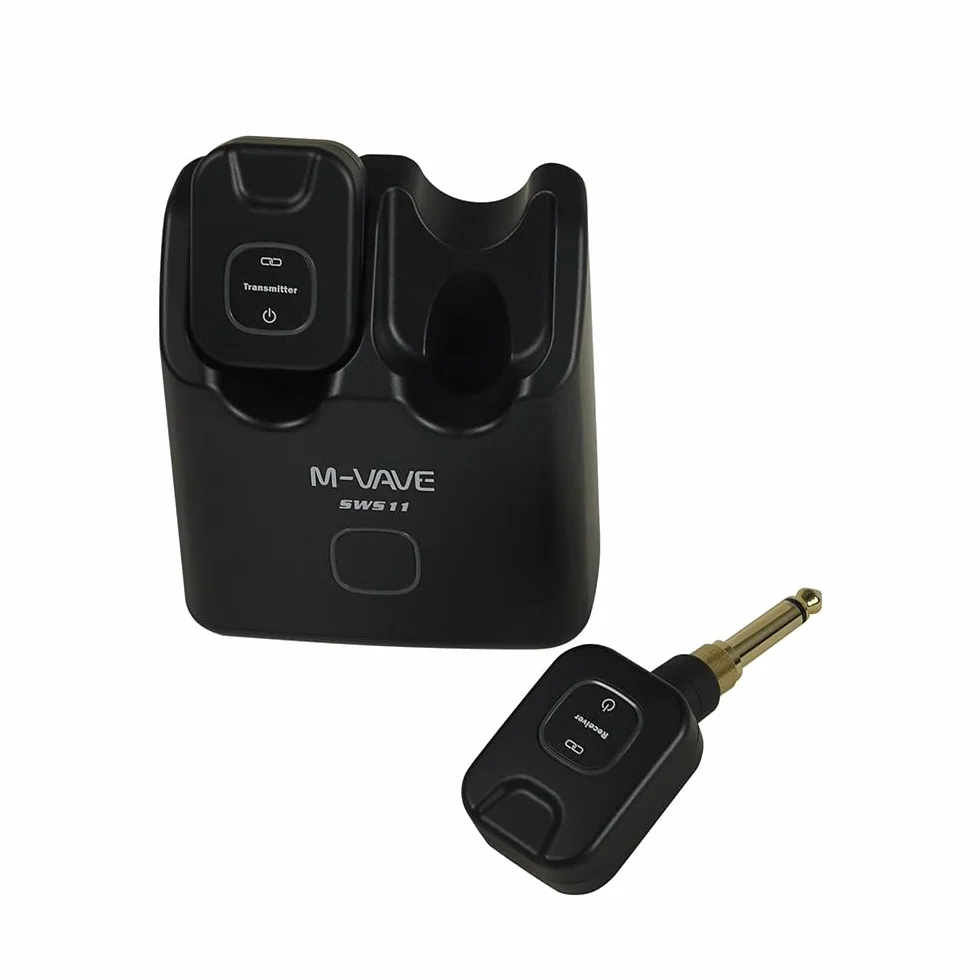 Sistema inalámbrico para guitarra M-Vave SWS11 de 5.8 GHz: Transmisor y receptor digital para guitarra y bajo eléctricos