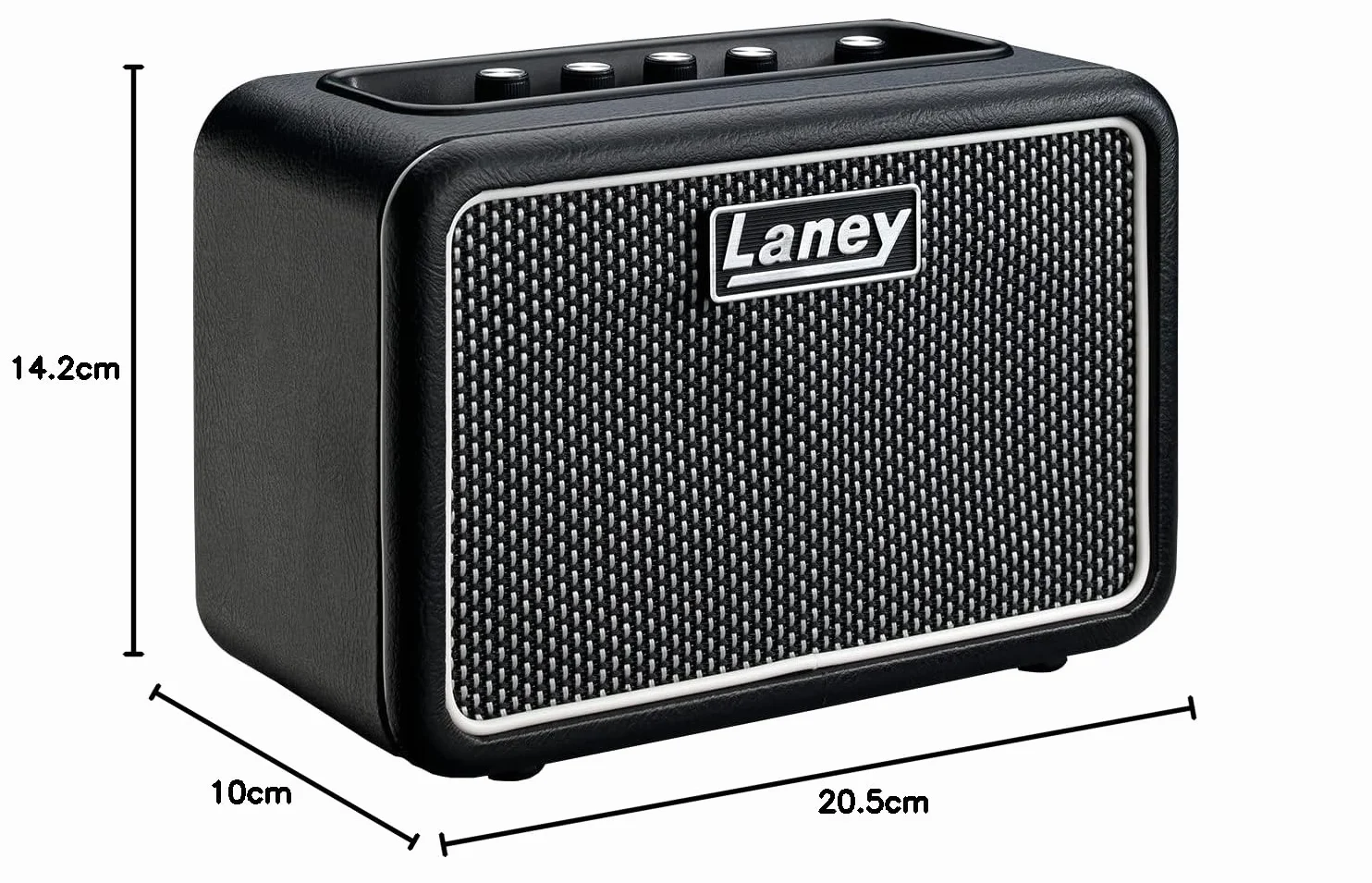 Mini-STB-SUPERG-2 Amplificador de Guitarra Laney de 6W con Bluetooth Alimentado por batería – Canales Limpio/Overdrive, delay, Entrada para Smartphone LSI, Entrada AUX