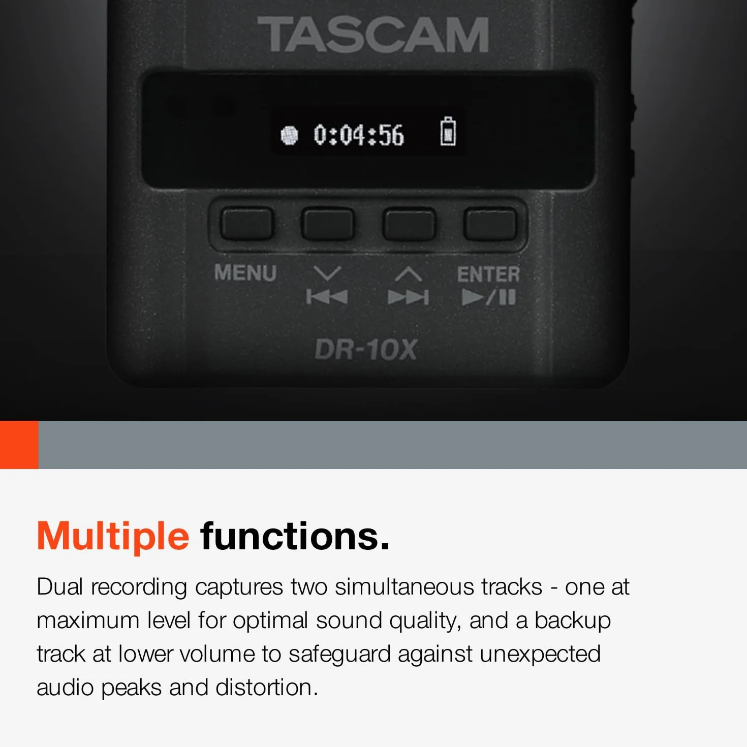 Tascam DR-10 X Plug-on grabadora digital PCM lineal para XLR micrófonos