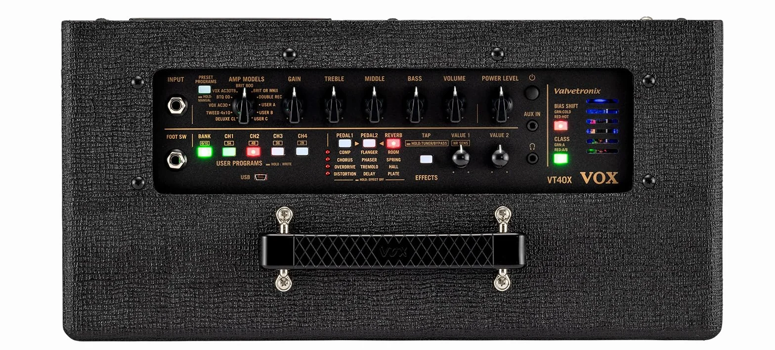 Vox - Valvetronix VT40X-CLBL - Amplificador de guitarra de modelado de 40W - Azul Clásico