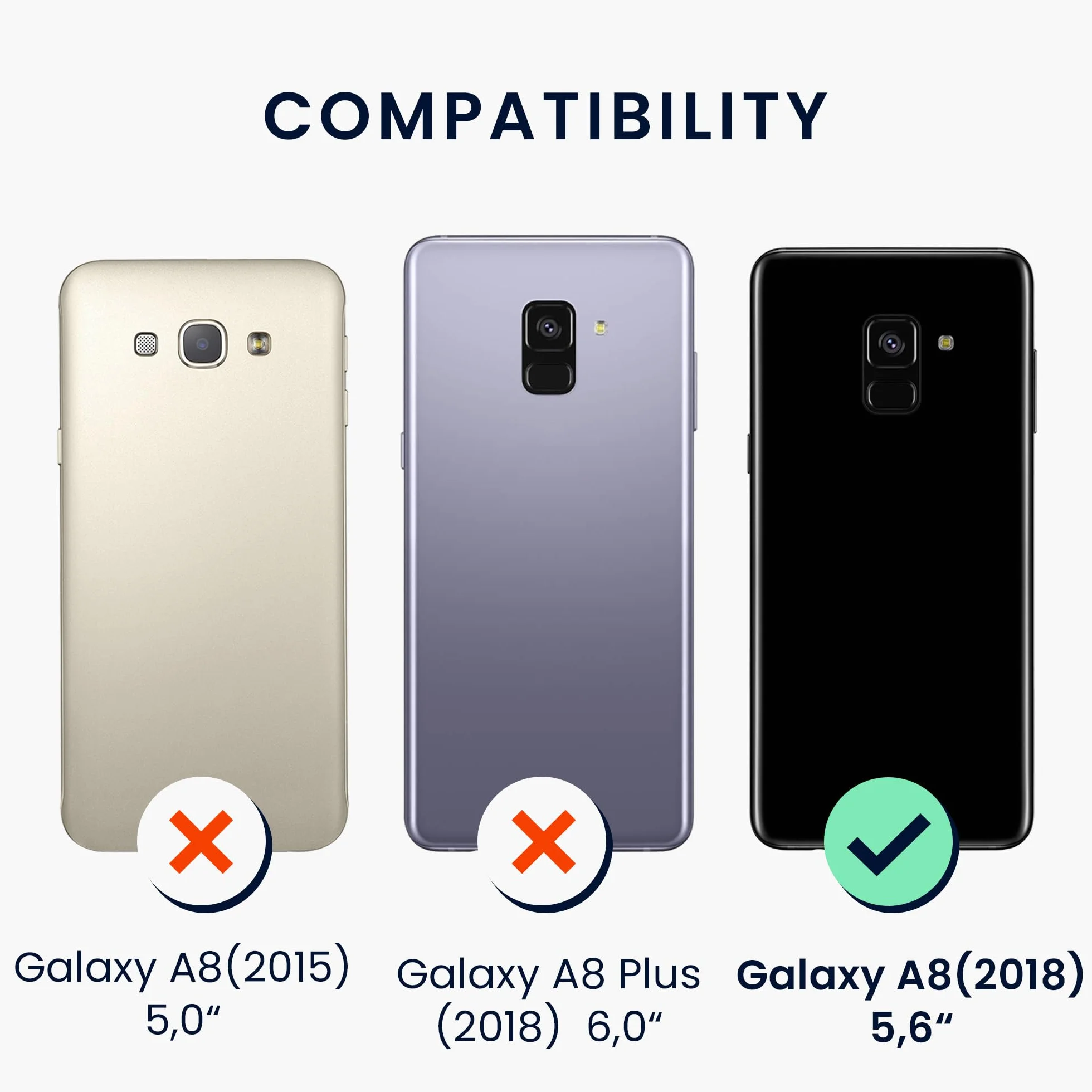 kwmobile Funda Samsung Galaxy A8 (2018) Carcasa TPU Silicona Ultrafino Antigolpes Gris Metalizado