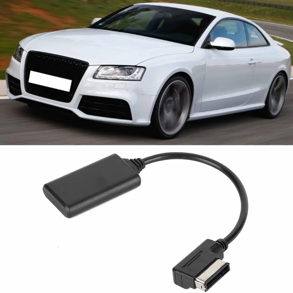 Aramox Cable de Audio, Bluetooth5.0 AUX Adaptador de Interfaz de m¨²Sica Cable de Audio Se Adapta a AMI MMI MDI, Negro