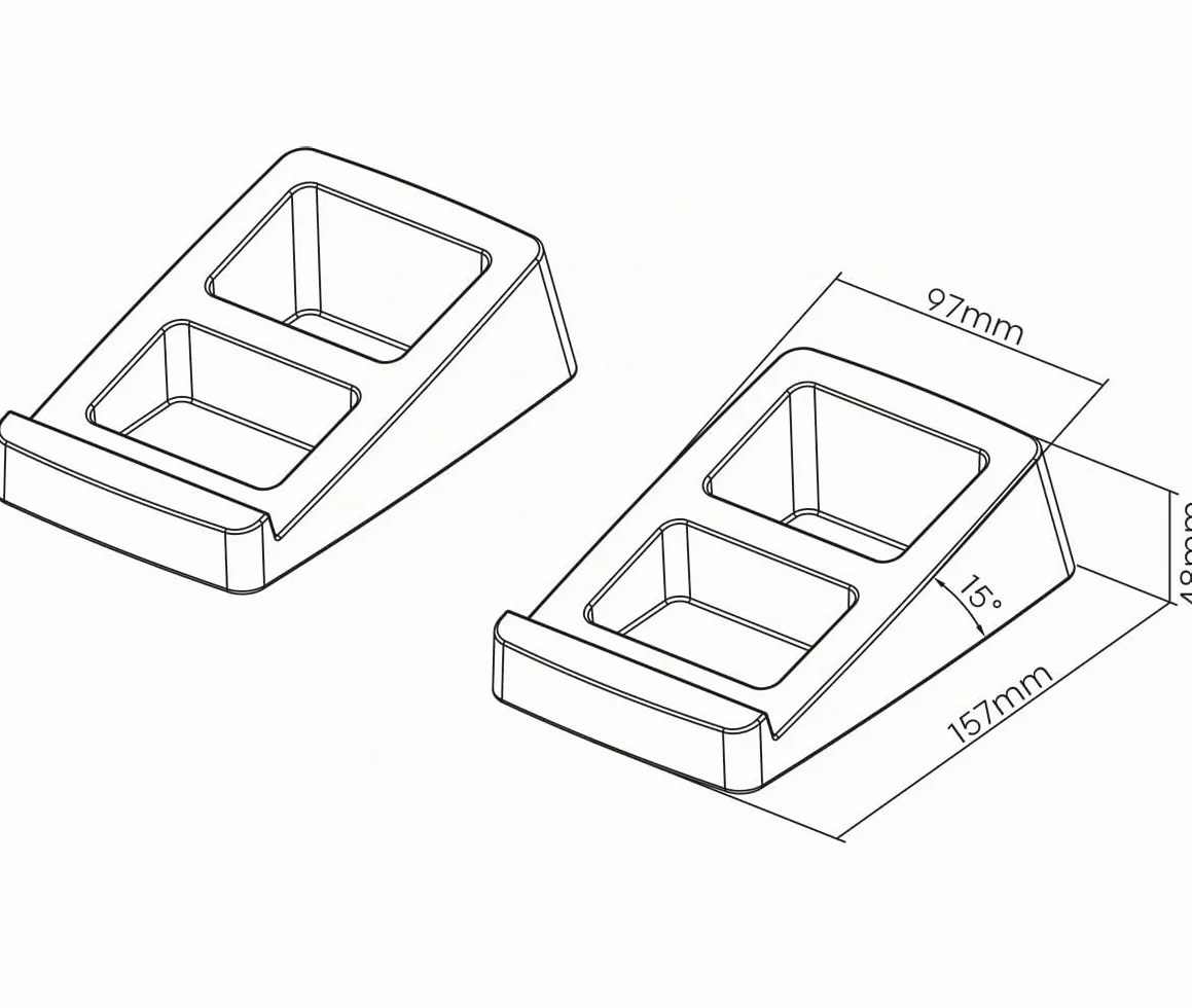 my Wall HS32-1L - Soporte de Mesa Universal para Altavoces (2 Unidades, soporta hasta 3 kg, ángulo de inclinación de 15°, Soporte para Altavoz, Soporte de Mesa para Altavoces, amortiguación de