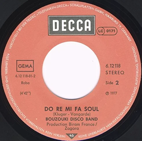Great Disco Bouzouki Band, The - Disco Bouzouki - Decca - 6.12 118, Decca - 6.12118 AC