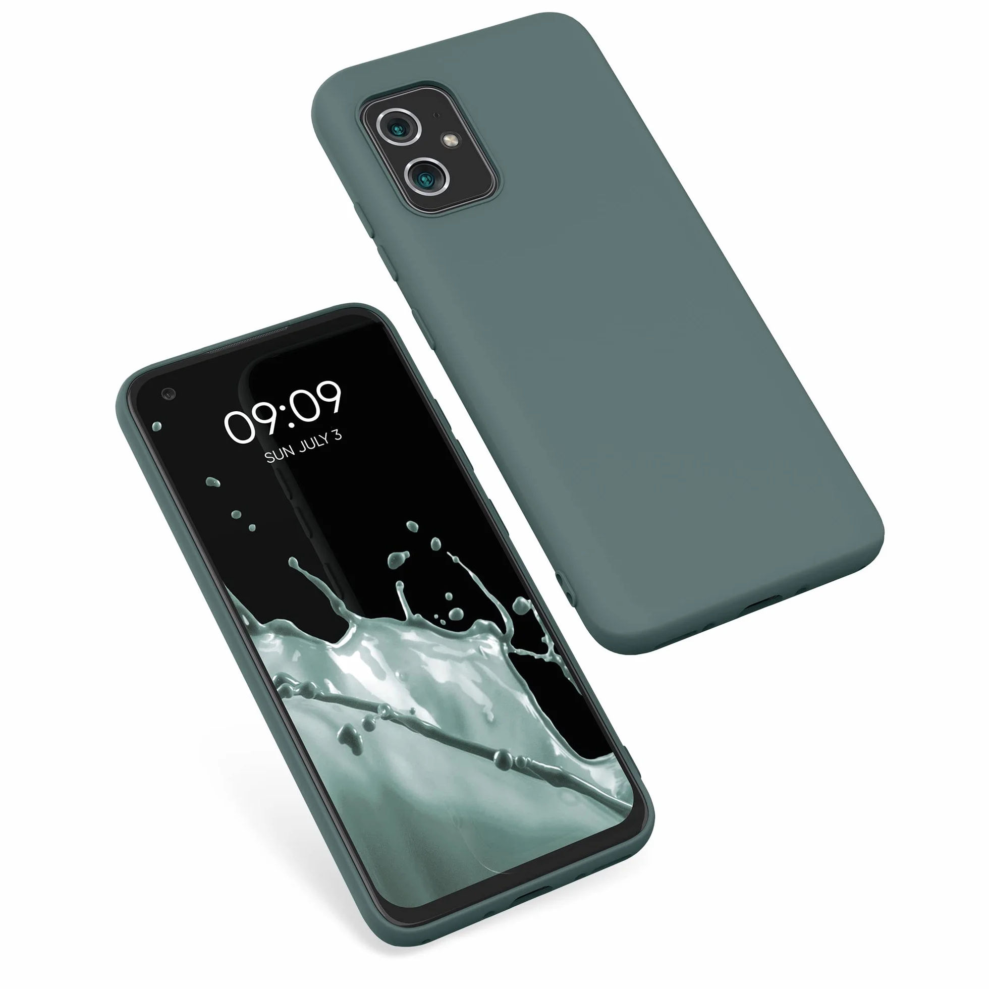 kwmobile Funda ASUS Zenfone 8 Carcasa TPU Silicona Bordes elevados anticaídas Verde Bosque