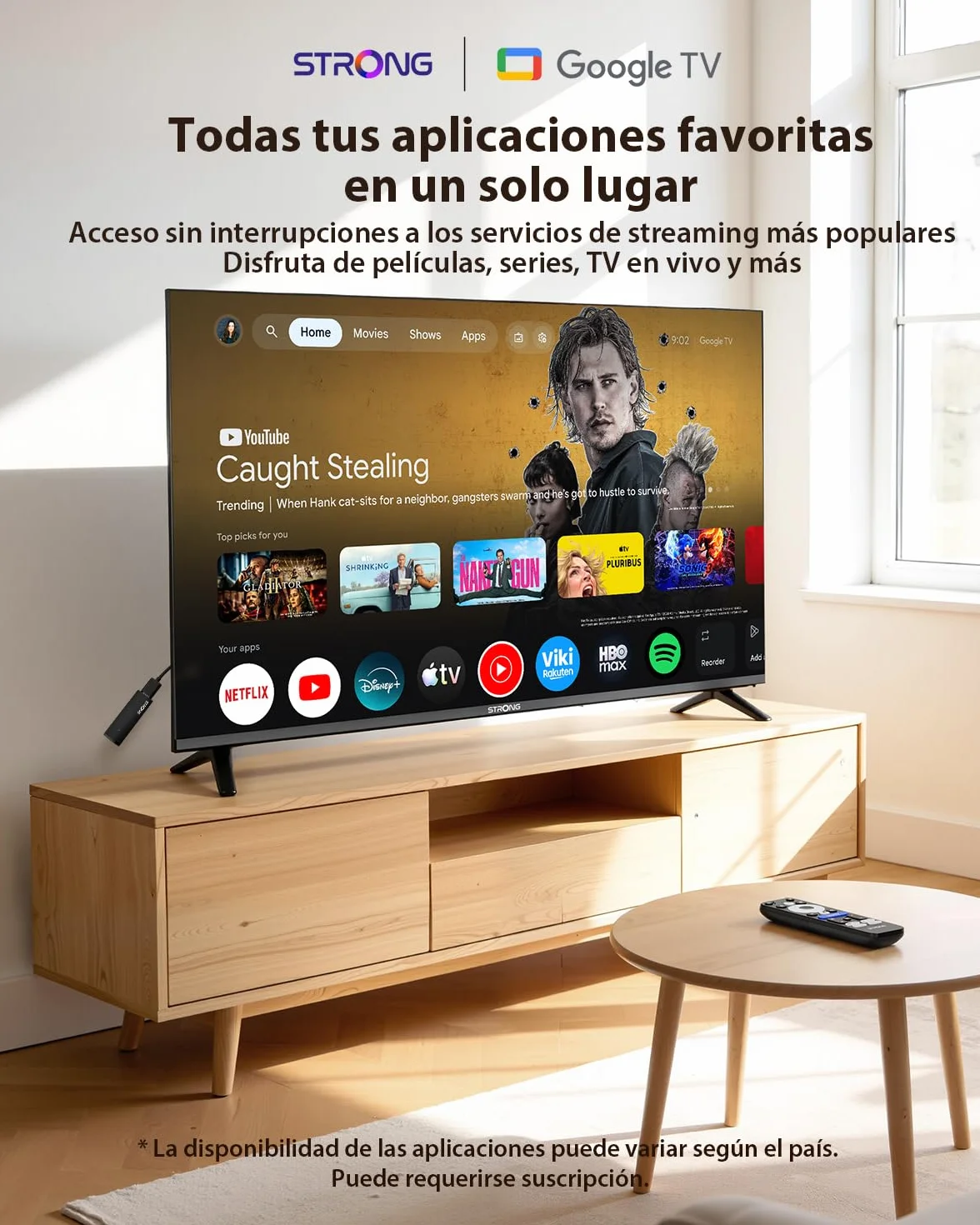 STRONG Leap-UNA Stick De Streaming Android TV, Wi-Fi, Chromecast Integrado, TV Box Android 11, Asistente De Google, HDR10+, Google Play, Netflix, Youtube