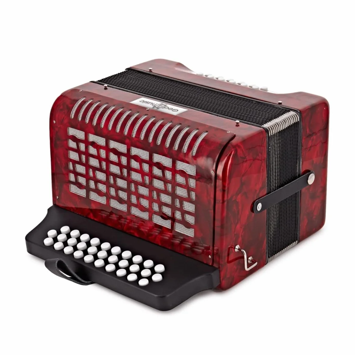 Gear4music Acordeón diatónico de botones 12 bajos con estuche rígido