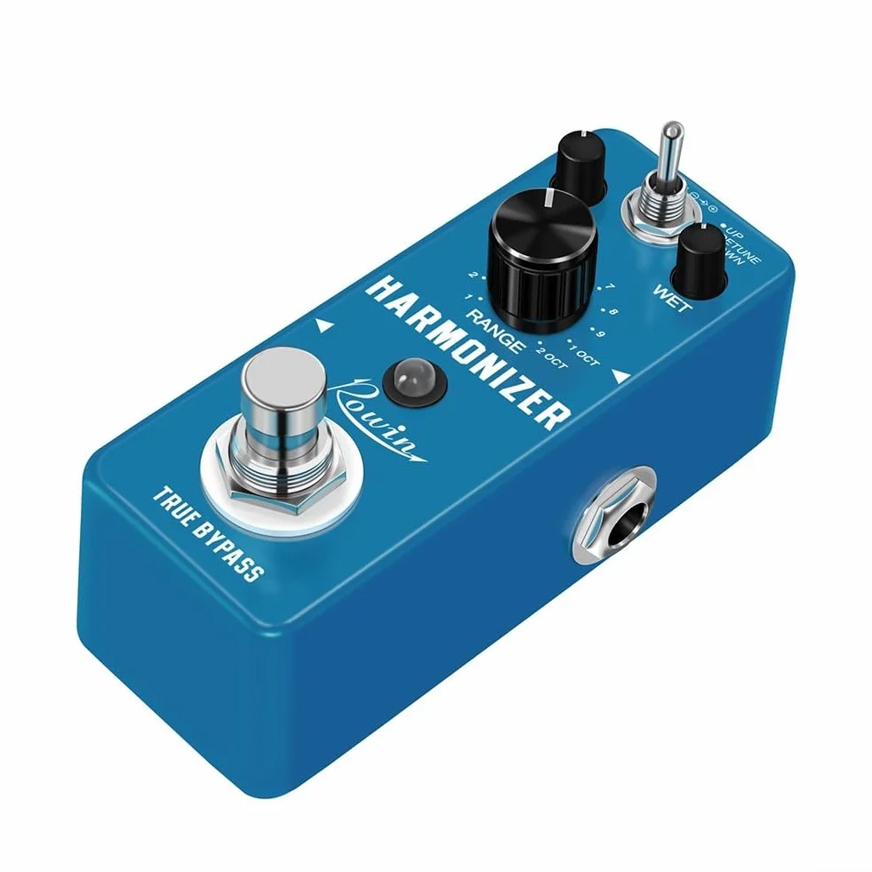 Pedal armonizador de guitarra, pedales de efecto de tono digital, True Bypass, con cambio de tono de precisión y modos, para efectos de sonido mejorados