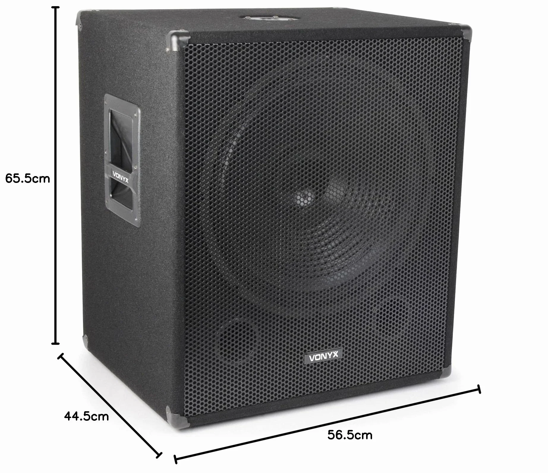 Vonyx SMW18 Subwoofer pasivo para Discoteca, subwoofer de 18 Pulgadas, 1000 vatios, Altavoz de Graves Estable para Fiestas, woofer, Altavoz pasivo para DJ con Revestimiento de Fieltro en Negro