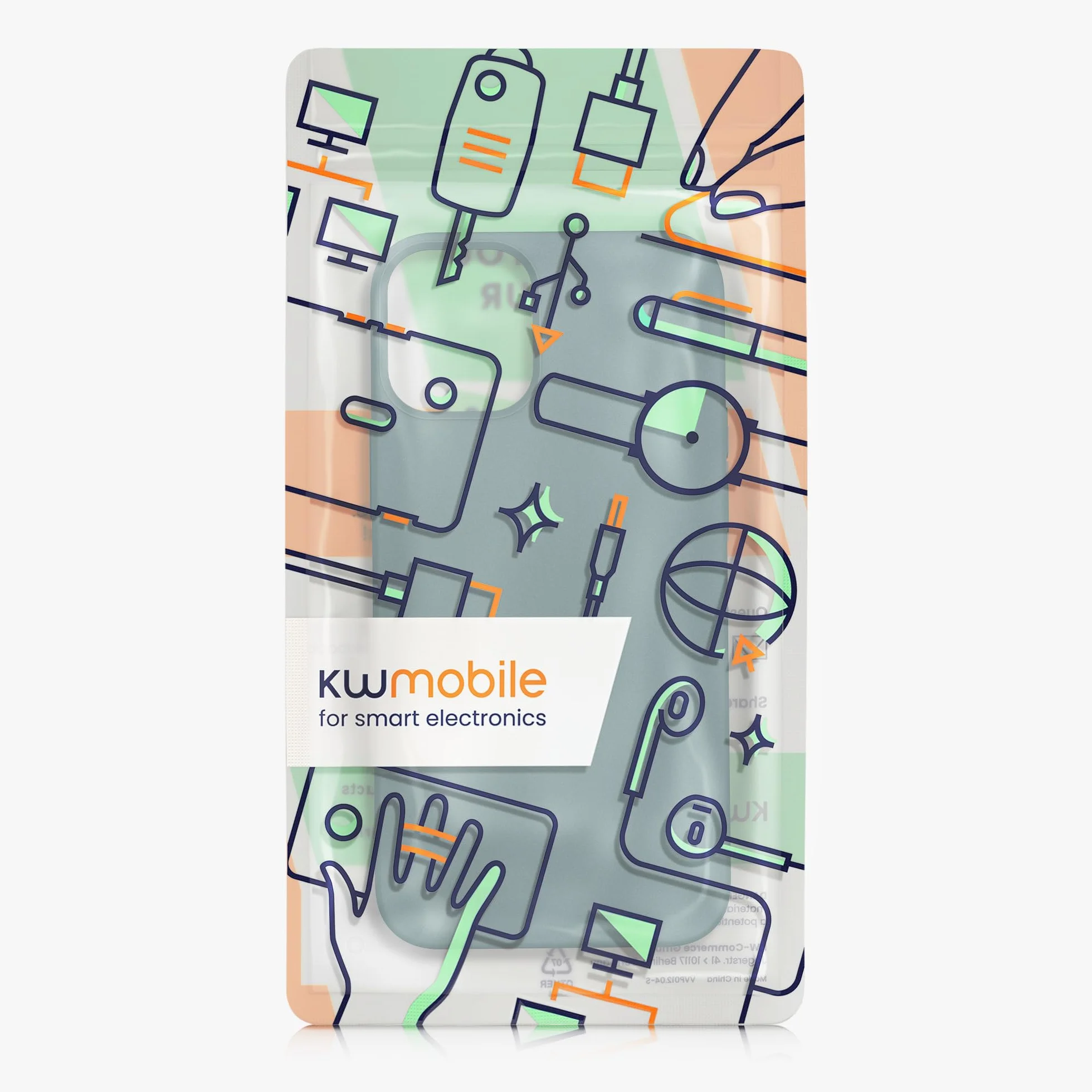 kwmobile Carcasa Compatible con Apple iPhone 12 Mini Funda magnética Compatible con MagSafe de TPU y Silicona - Noche ártica