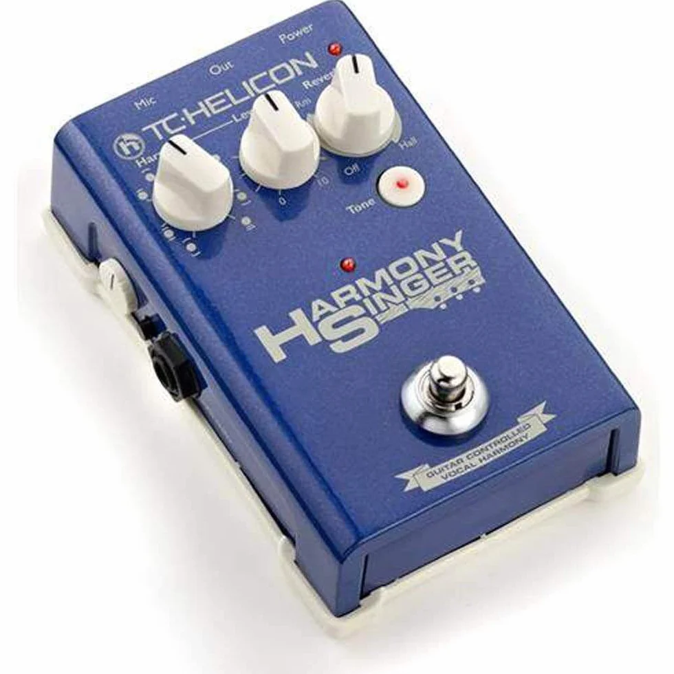 TC Helicon HARMONY SINGER 2 Stompbox de efectos vocales alimentado por batería con armonía, reverberación y tono controlados por guitarra