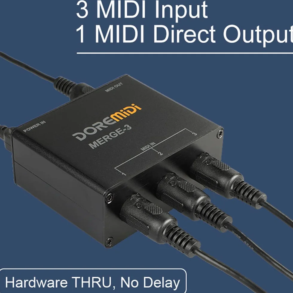 MERGE-3 MIDI Merger-3 Entrada 2 Salidas MIDI Soporte USB Power