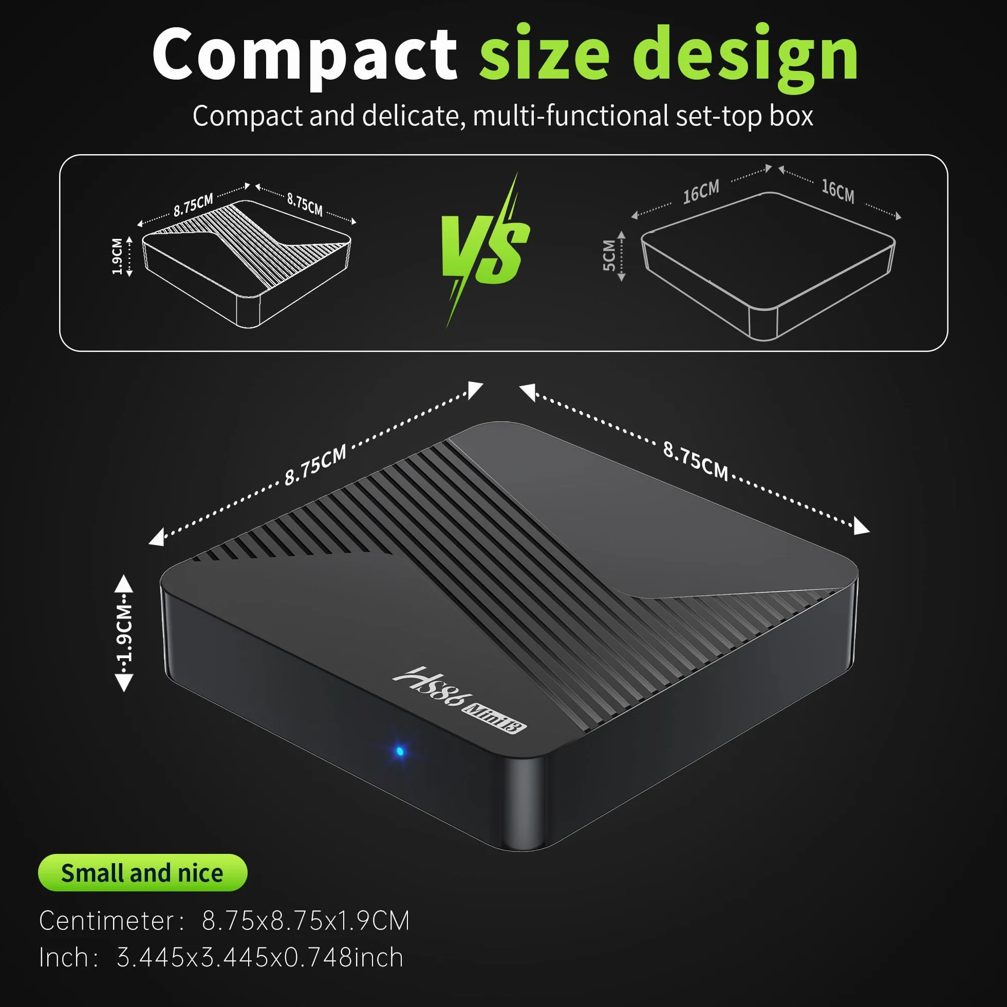 Android TV Box 2GB RAM 16GB ROM RK3528 Quad-Core Dual WiFi 100M Ethernet 8K Smart TV Box
