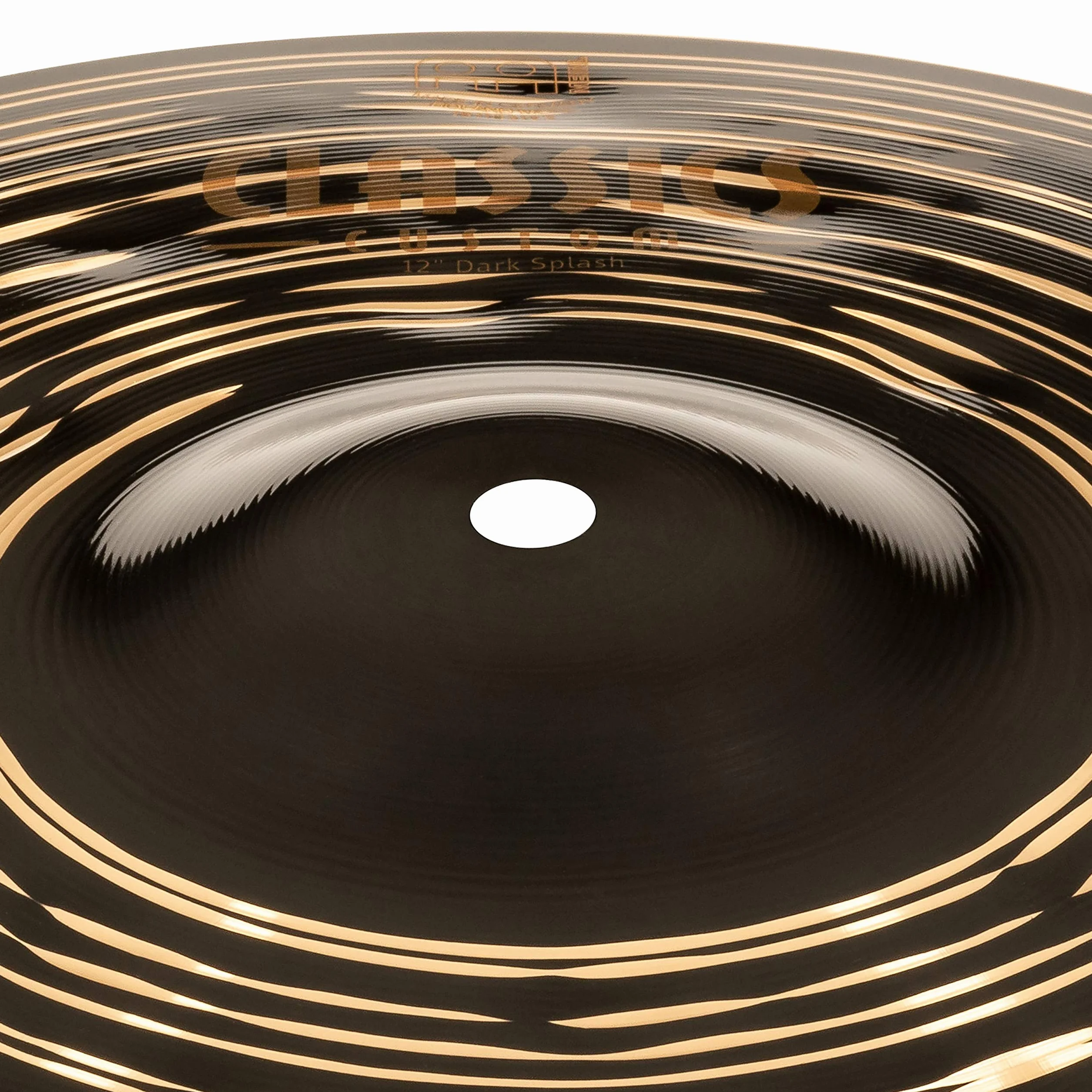 Meinl Cymbals Classics Custom Dark Plato Splash de 12 pulgadas (30,48cm) Platillos de Batería - Bronce B12, Acabado Oscuro (CC12DAS)