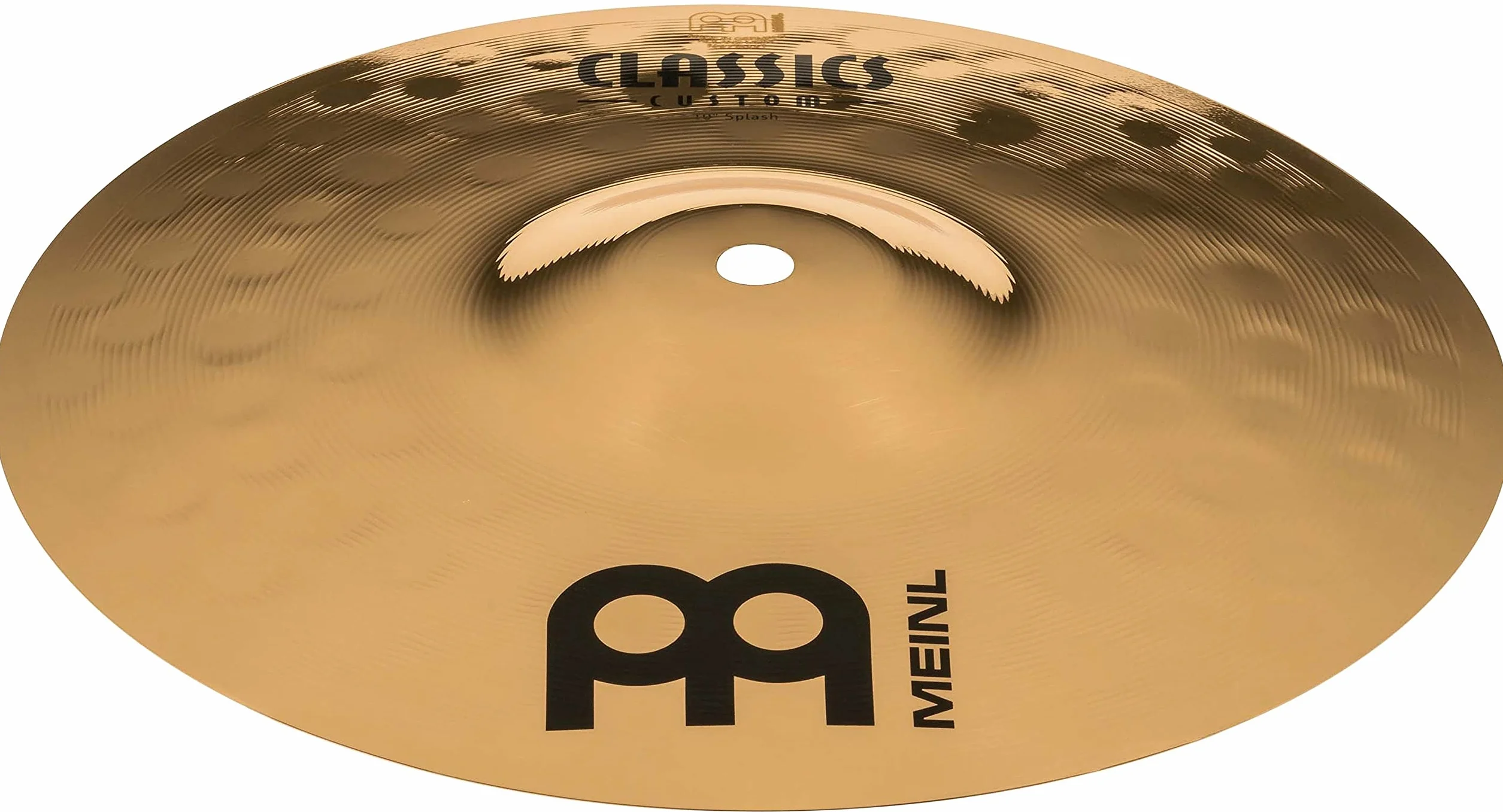 Meinl Cymbals Classics Custom Brilliant Plato Splash de 10 pulgadas (25,40cm) Platillos de Batería - Bronce B12, Acabado Brillante (CC10S-B)