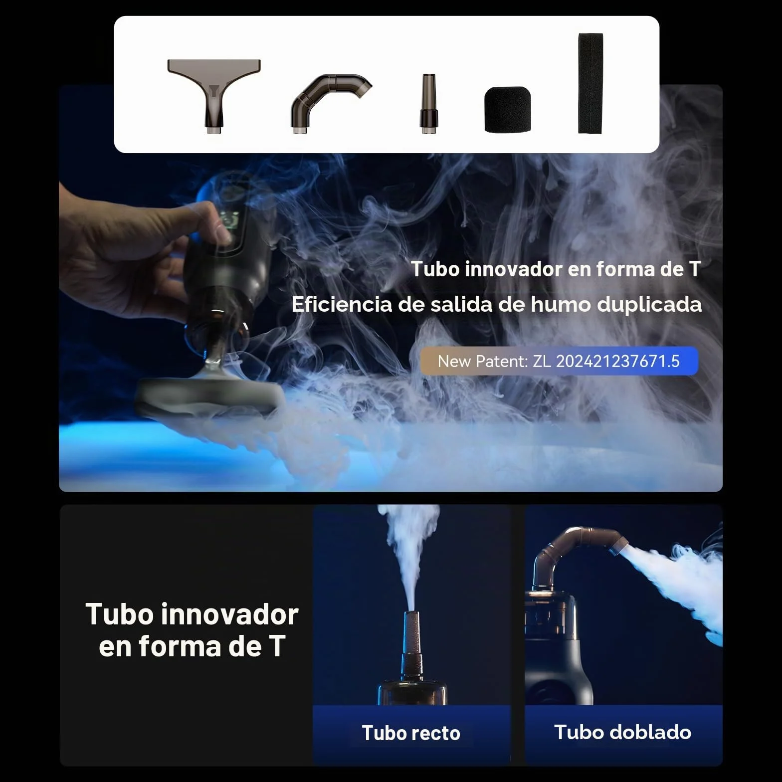 TELESIN° C40 Máquina de Humo Portátil, Máquina de Humo Pequeña de 40W, Mini Máquina de Humo con Control Remoto para Fotografía, Eventos al Aire Libre, Fiestas, Efectos de Escenario, Halloween, Bodas