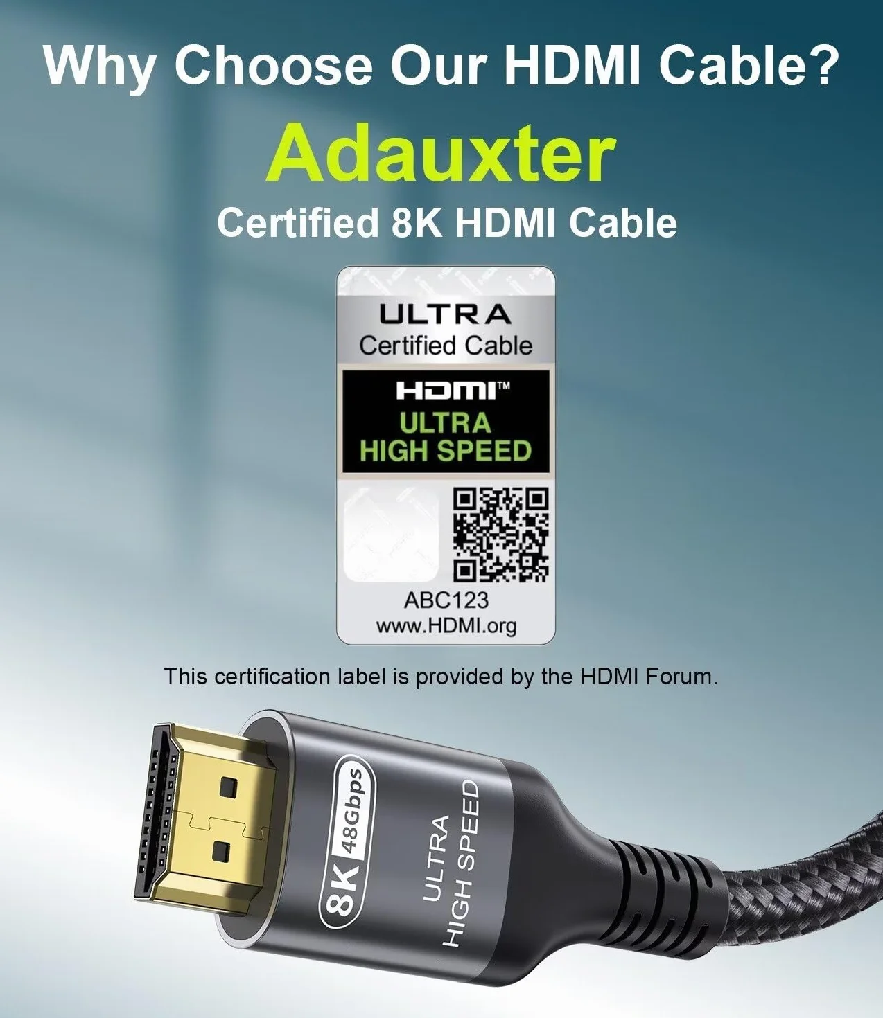 Cable HDMI 2.1 10K 8K 3M 48Gbps Ultra Alta Velocidad con Ethernet 4K 240Hz 165Hz 144Hz 120Hz eARC HDCP2.3 HDR10+