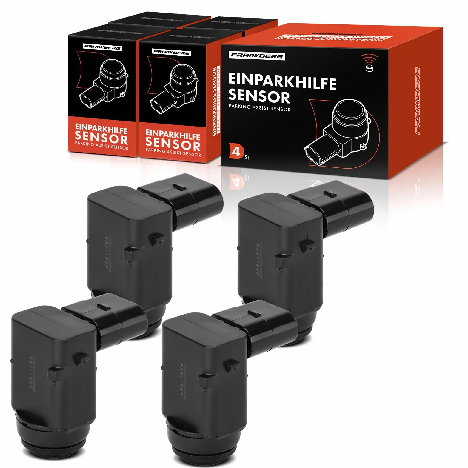 Frankberg 4x Sensor de aparcamiento PDC Compatible con Golf V 1K1 Golf V Variante 1K5 T.o.u.r.a.n 1T1 1T2 Golf Plus 521 5M1 Fabia I 6Y2 Replace# 3D0998275A