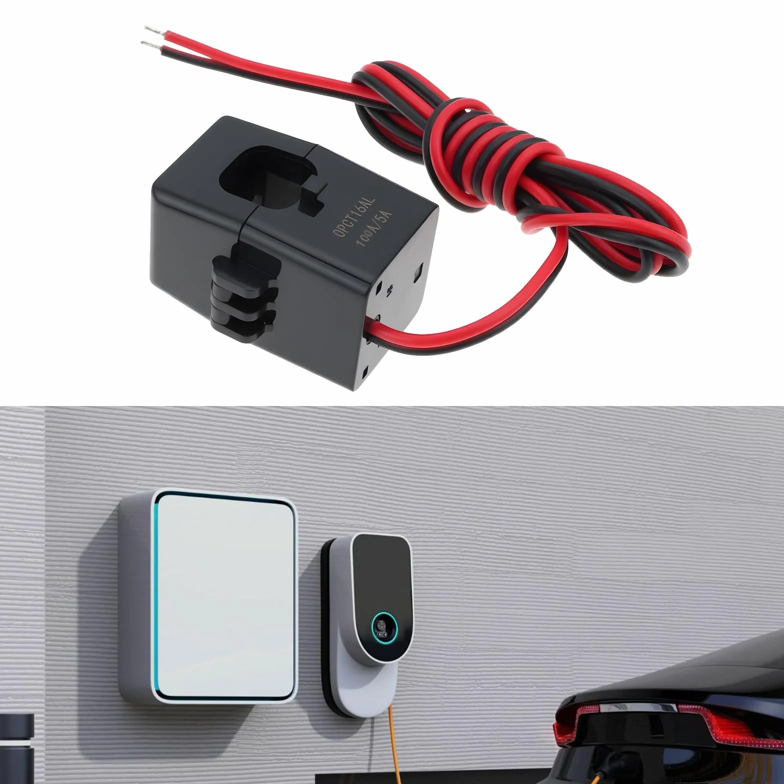 ECSiNG Transformador de Corriente de 16 Mm 50-60 Hz 1 M para Carga de Coche 100 A/5 A