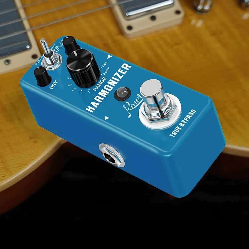 Pedal armonizador de guitarra, pedales de efecto de tono digital, True Bypass, con cambio de tono de precisión y modos, para efectos de sonido mejorados