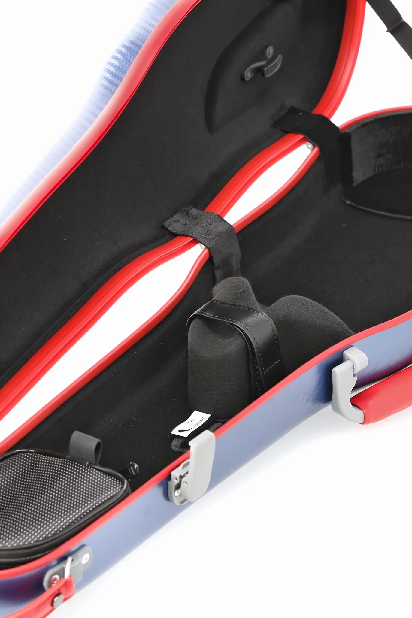 GEWA Estuche de violín Fun Series policarbonato 4/4-1/2 tamaño Azul/Rojo, Interior Negro, 2 Correas de Mochila Desmontables, Bolsa de Accesorios, suspensión Acolchada, asa Lateral Adicional