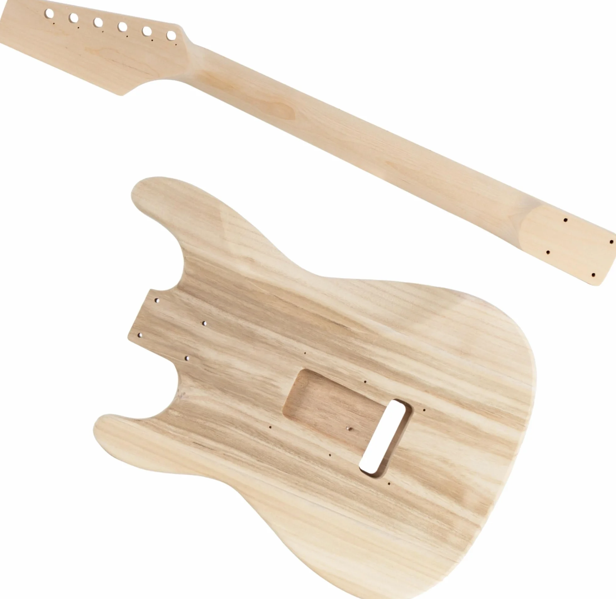 Kit Rocktile guitarra eléctrica estilo PST DIY — cuerpo de paulownia, mástil y diapasón de arce, 3 single-coil, sistema tremolo y herrajes incluidos — natural — kit completo para montar y ajustar y m