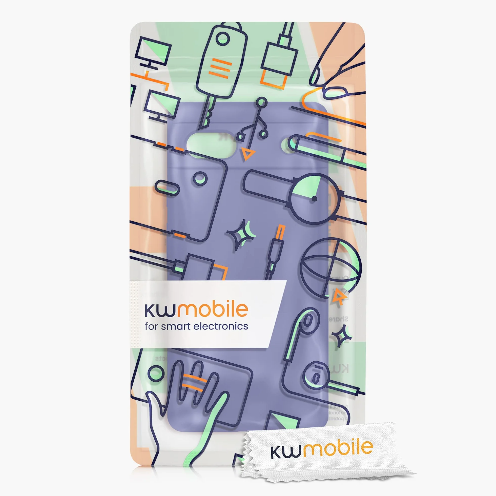 kwmobile Carcasa Compatible con Google Pixel 6a Funda - Case TPU y Silicona antigolpes - Apto Carga inalámbrica - Azul Morado