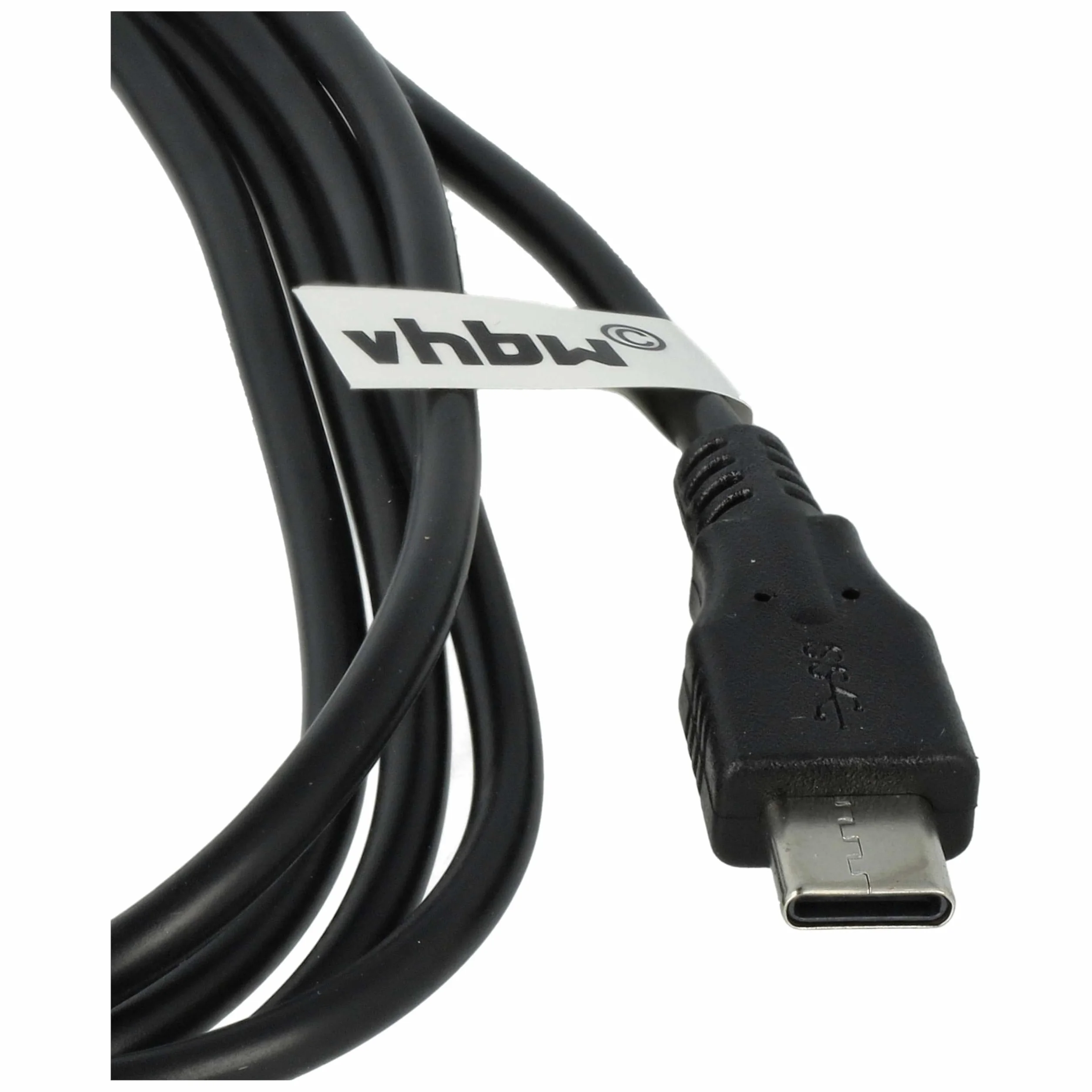 vhbw Cable de datos USB-C compatible con Sony Walkman NW-S715F, NW-S716F, NW-S706F, NW-S718, NW-S736F, NW-S738F reproductor MP3 - negro, 150 cm