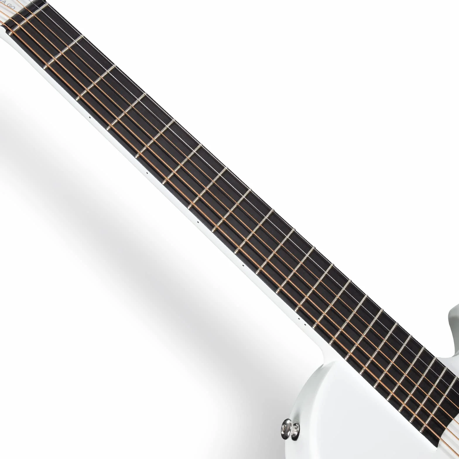 Enya Kit Guitarra Eléctrica Acústica - 1/2 Nova Go SP1 Blanca con pastilla Smart AcousticPlus Pequeña y liviana para niños Adultos Principiantes Set de iniciación Banda de Viaje