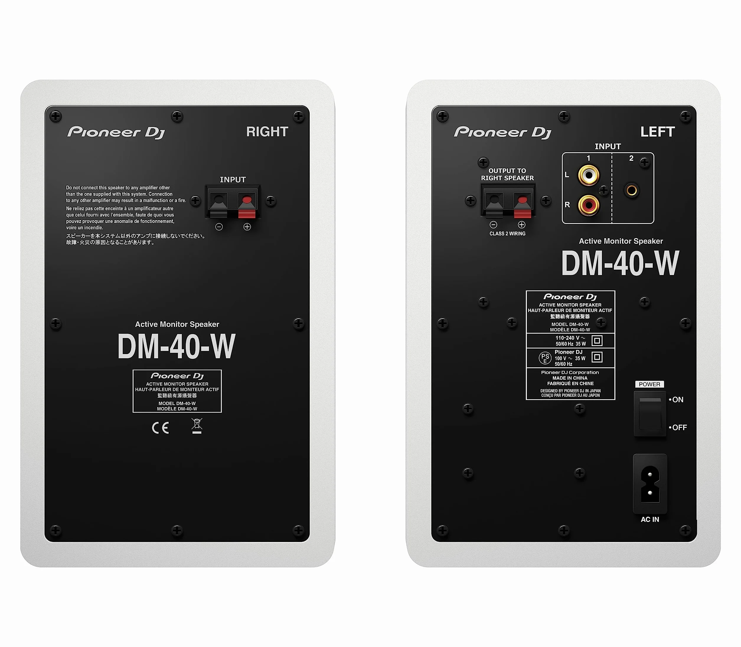 Pioneer DJ DM-40-W Monitores de estudio blancos