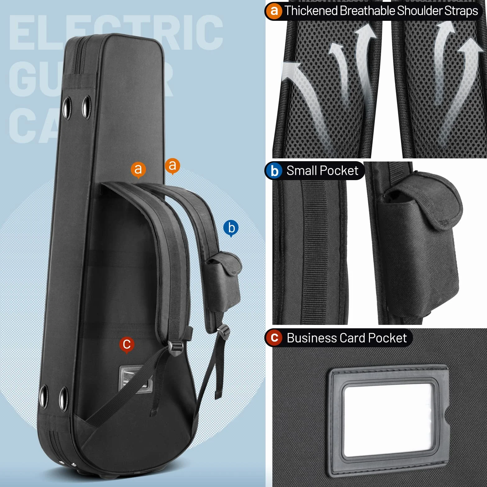 CAHAYA Estuche Rígido Gig Bag 39 Pulgadas Acolchado Blando, CY0300