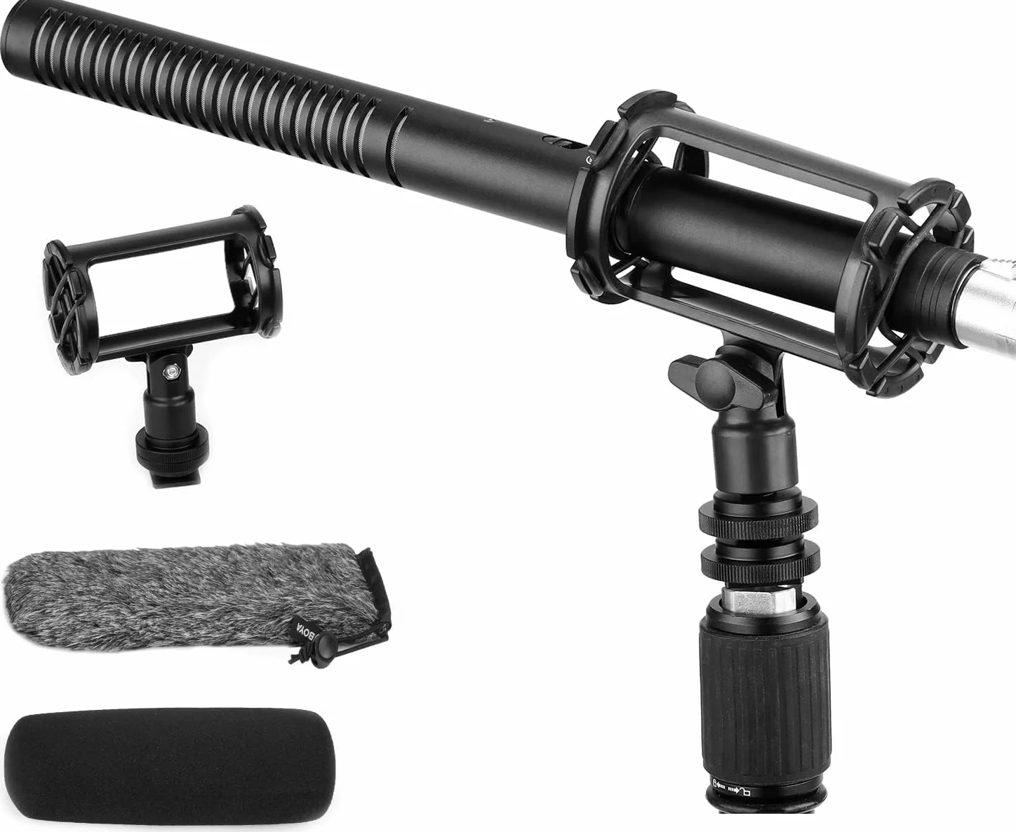 BOYA Micrófono XLR BY-BM6060, micrófono de Condensador con alimentación Fantasma de 24 V 48 V para cámara de vídeo, entrevista, grabación de programas de televisión.