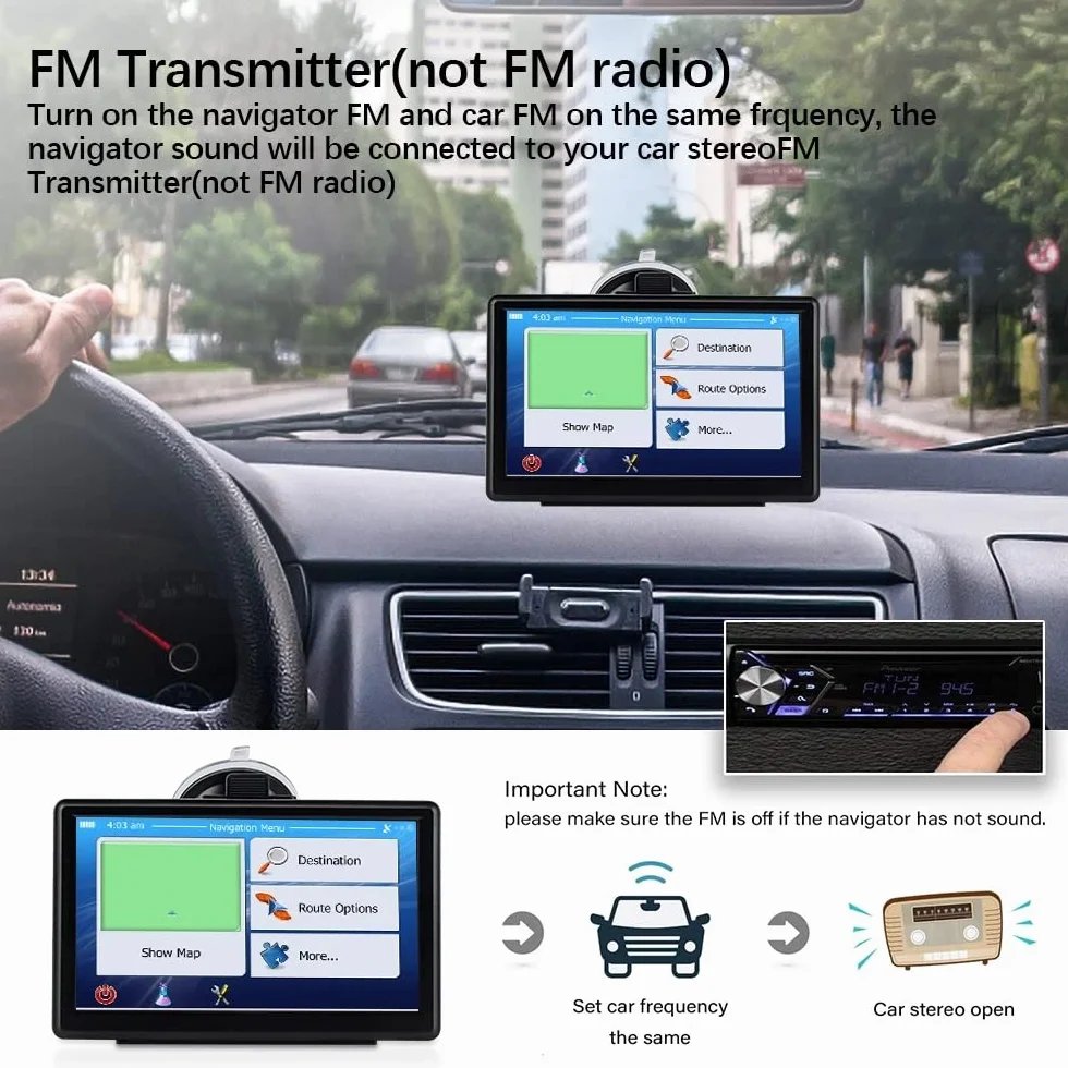 NEWFUN Navegador GPS Coche 7 Pulgadas Profesional con Mapas Europa 2025 Actualización de por Vida para Camiones