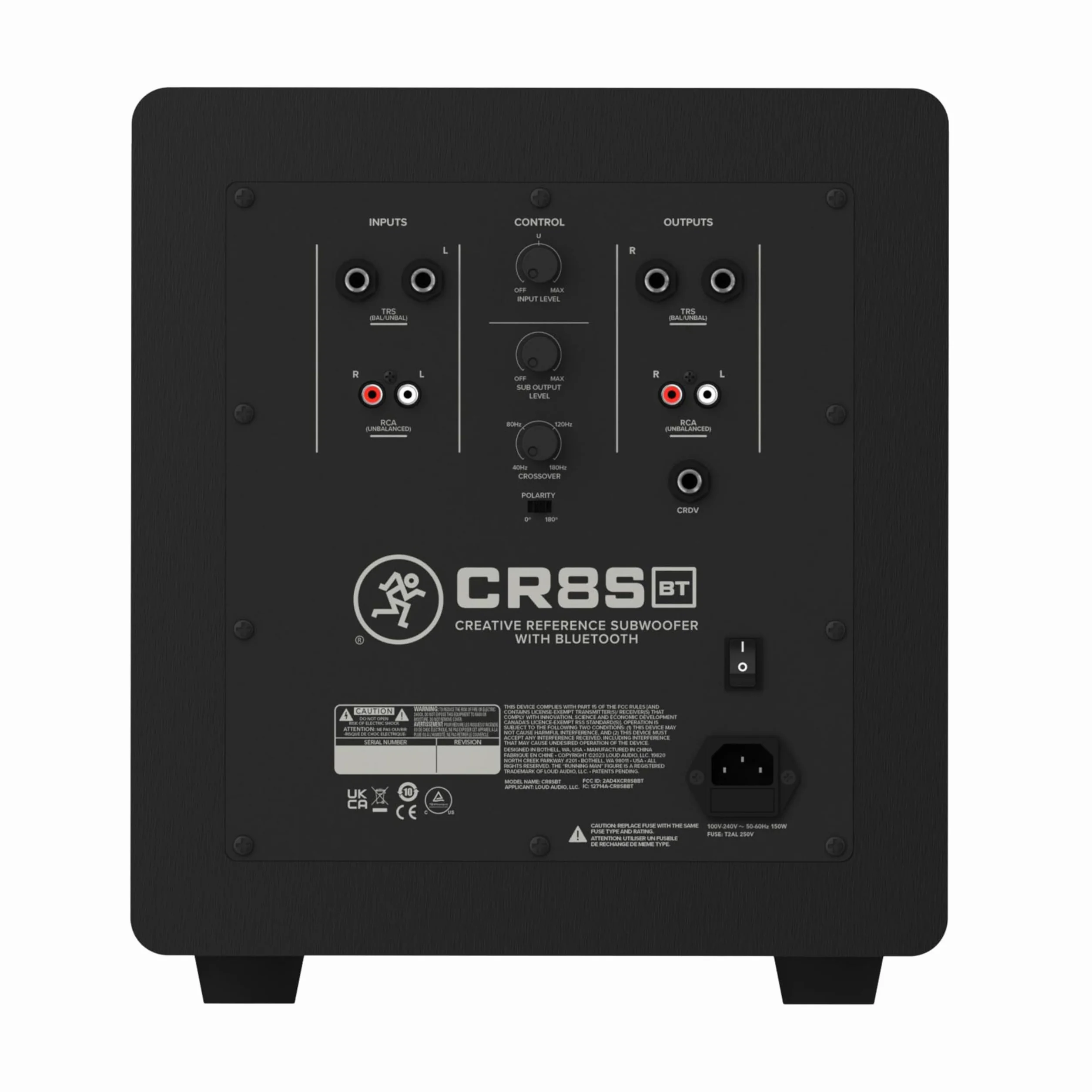 Monitores de estudio activos de 8” Mackie CR8SBT con mando a distancia de sobremesa y Bluetooth®