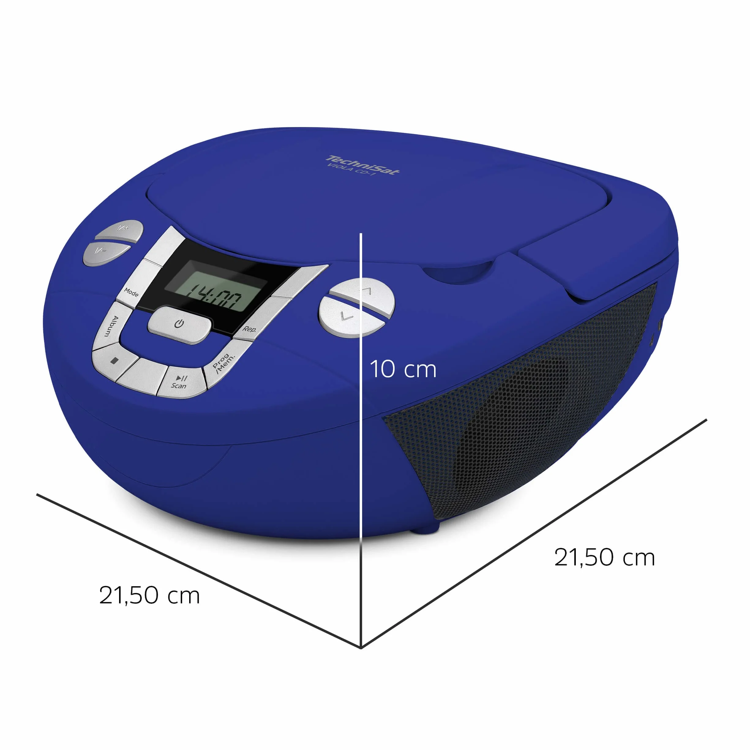 TechniSat VIOLA CD-1 Reproductor de CD estéreo portátil Boombox con Bluetooth y radio FM