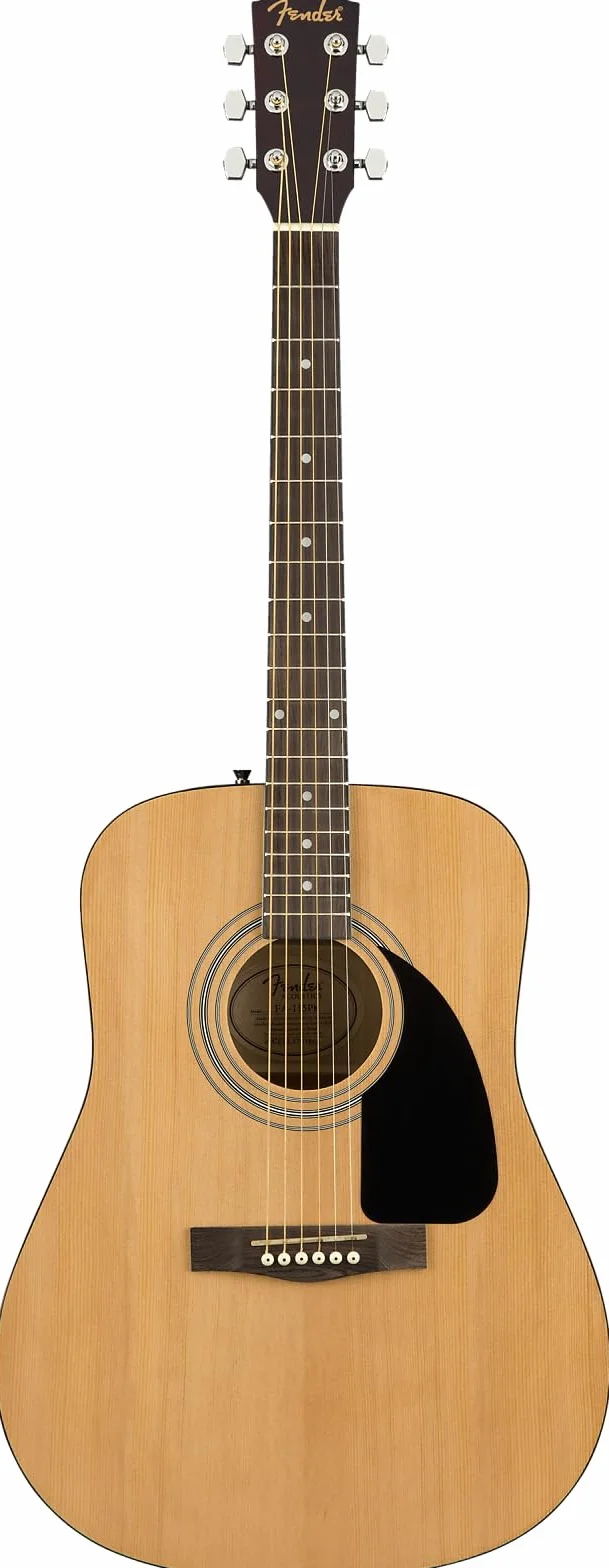 Fender FA-115 Dreadnought Set Guitarra Acústica, Diapasón de Nogal, con Estuche de Transporte, Correa, Púas, Cuerdas, Lecciones en Línea, Natural
